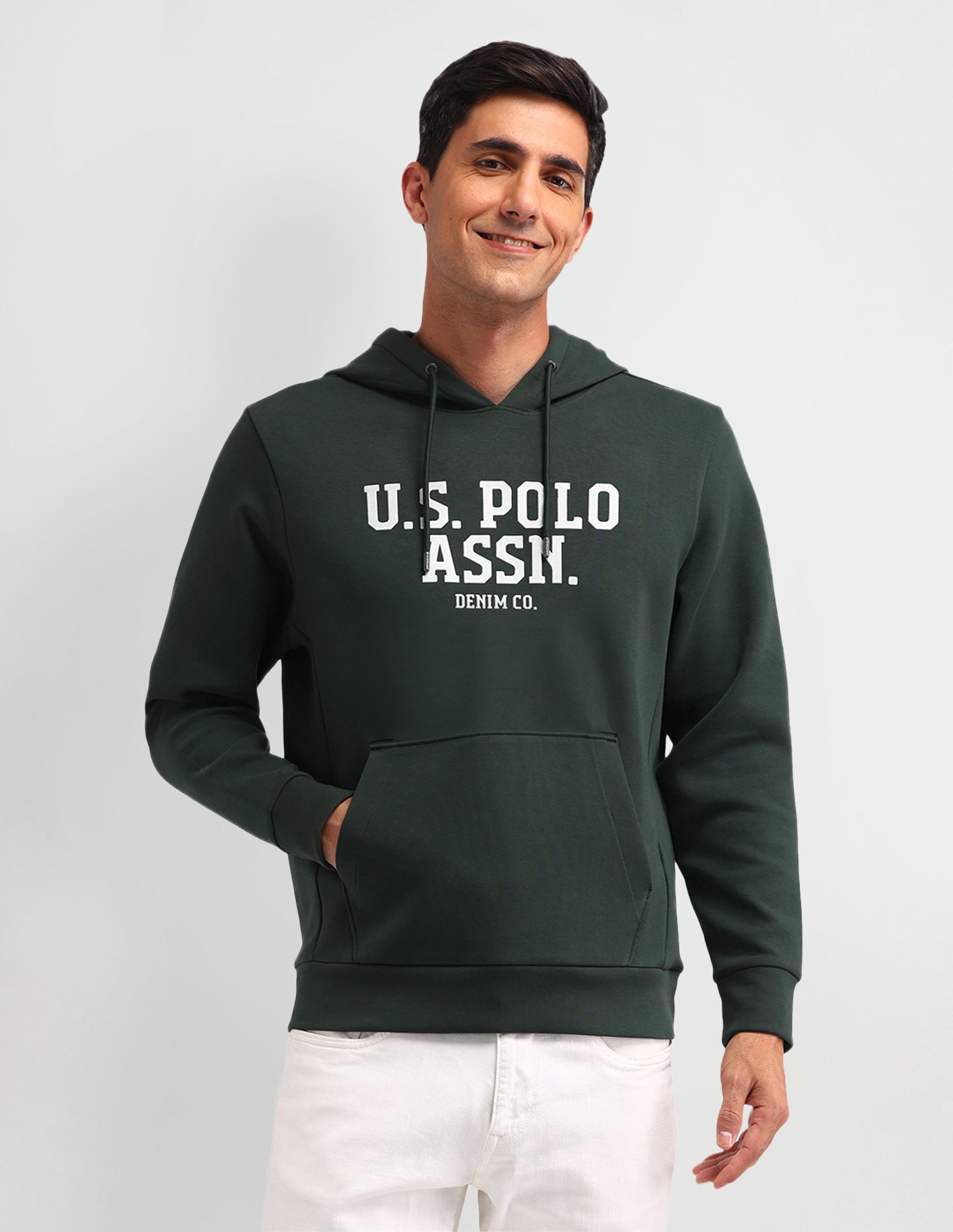 Brand Printed Regular Fit Sweatshirt Bay Green - U.S. Polo Assn. India | Large