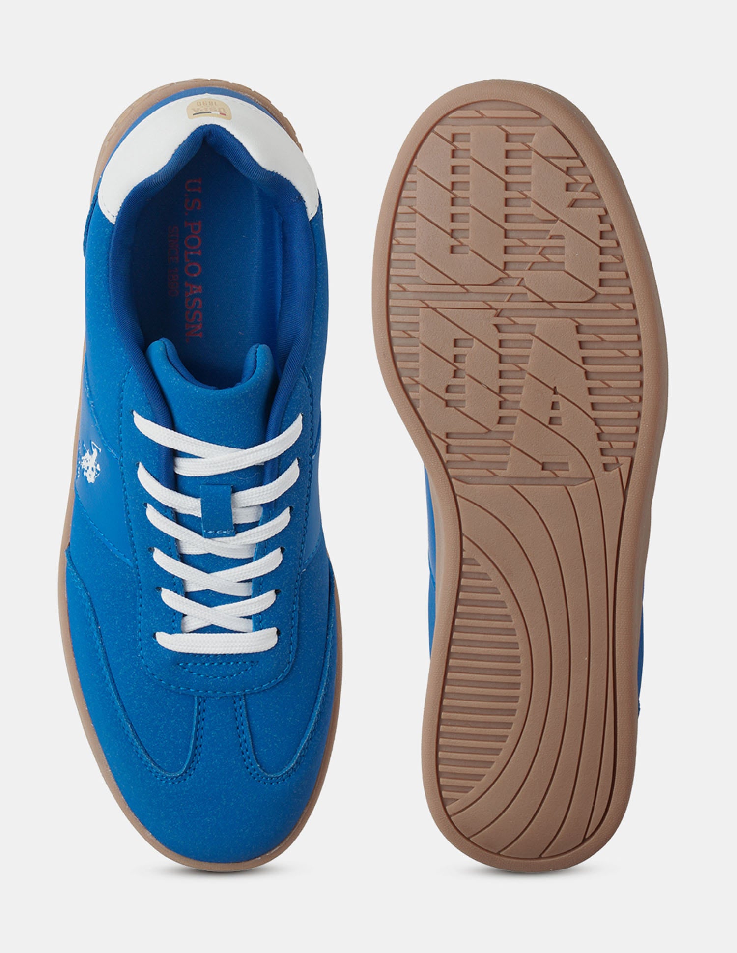 Round Toe Solid Skylar Sneakers Blue - U.S. Polo Assn. India | Large