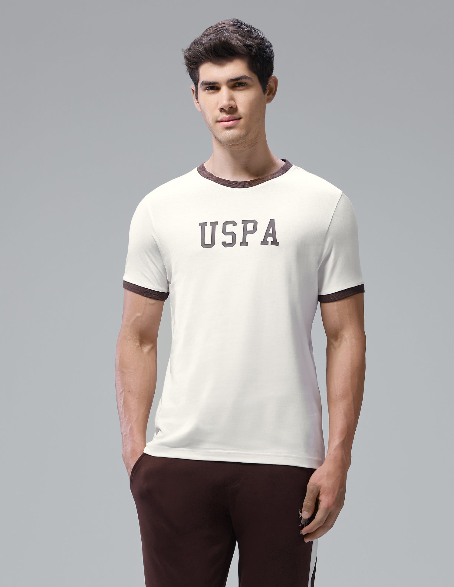 Brand Printed Regular Fit Loungewear T-Shirt Vanilla Ice - U.S. Polo Assn. India | Large