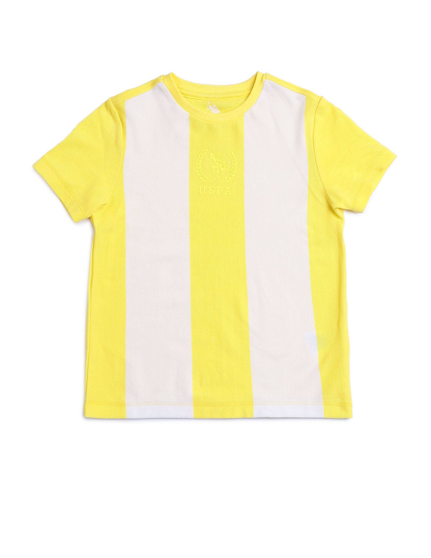 Boys Colorblocked Regular Fit T-Shirt Light Yellow - U.S. POLO ASSN. | Large