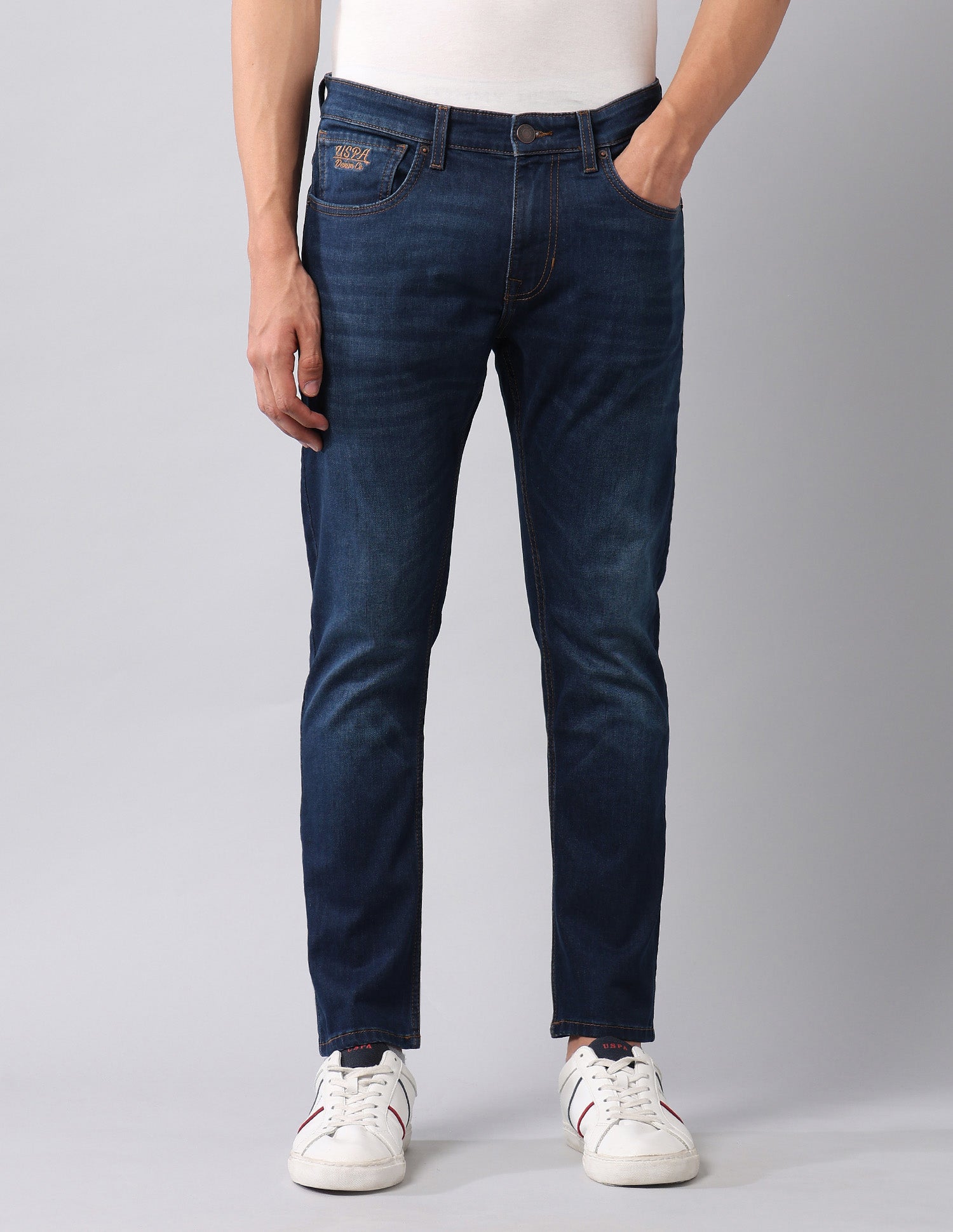 Henry Tapered Fit Blue Jeans Dark Blue - U.S. Polo Assn. India | Large