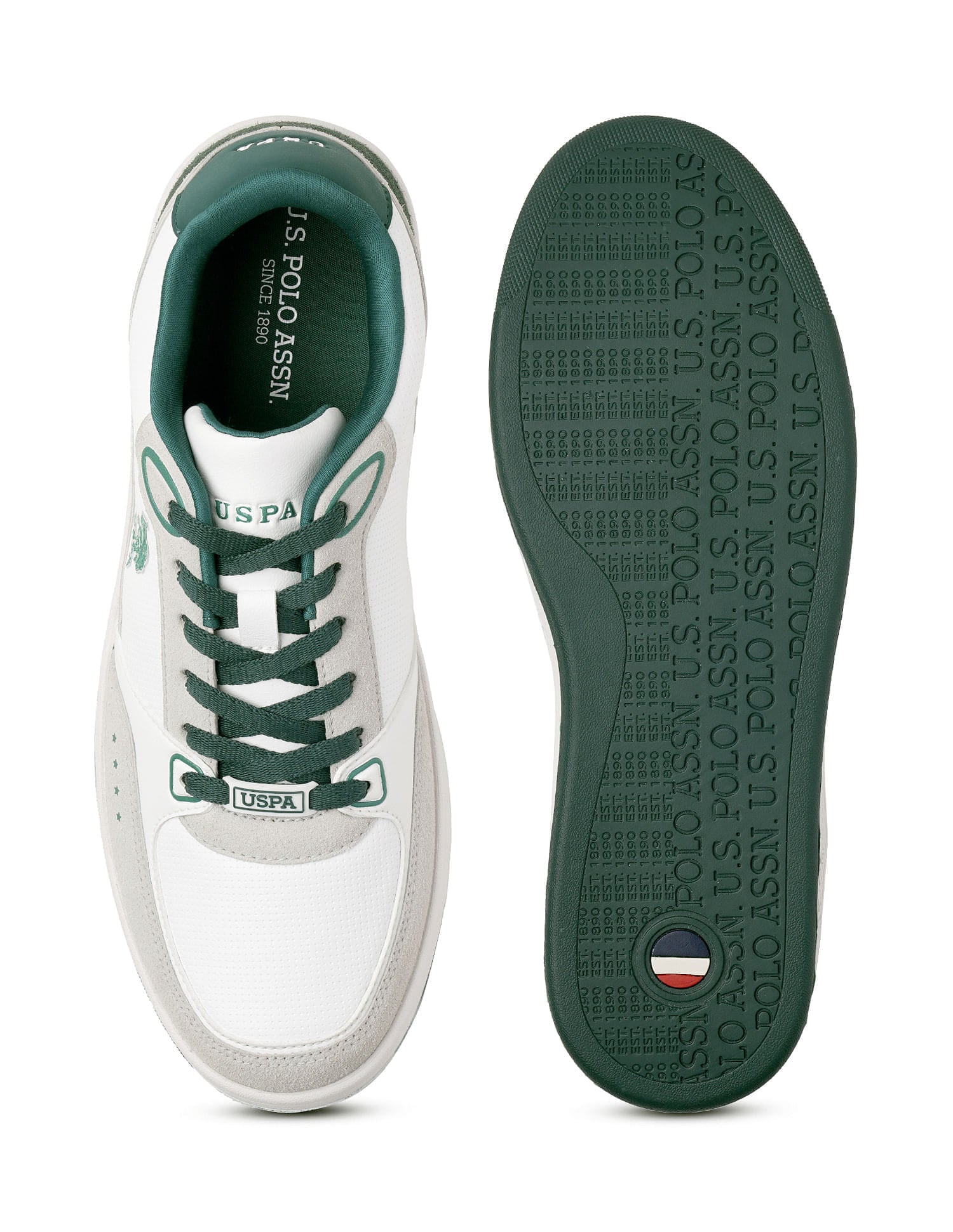 Landwin 3.0 Colourblocked Sneakers Green - U.S. Polo Assn. India | Large