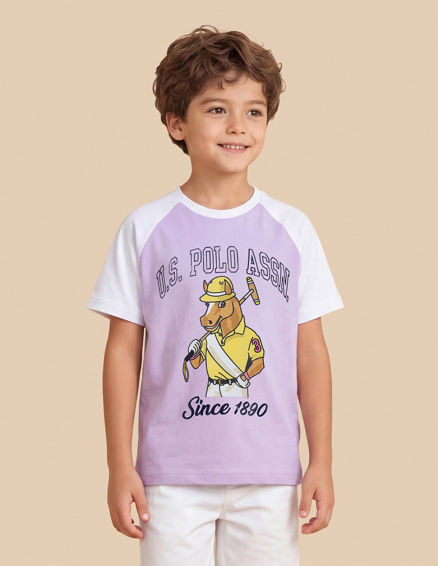 Graphic Printed Regular Fit T-Shirt Purple - U.S. Polo Assn. India | Large