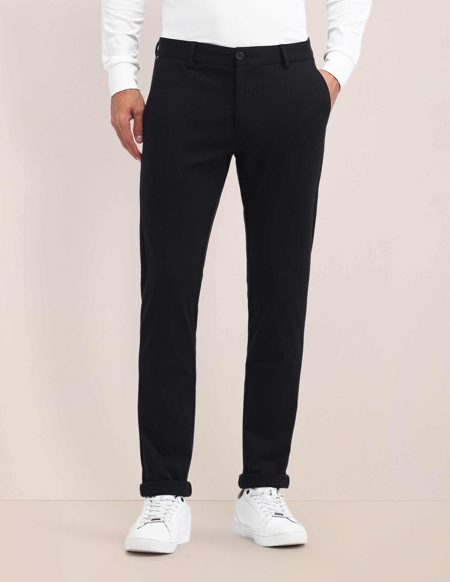 Mid Rise Austin Slim Fit Trousers Black - U.S. POLO ASSN. | Large