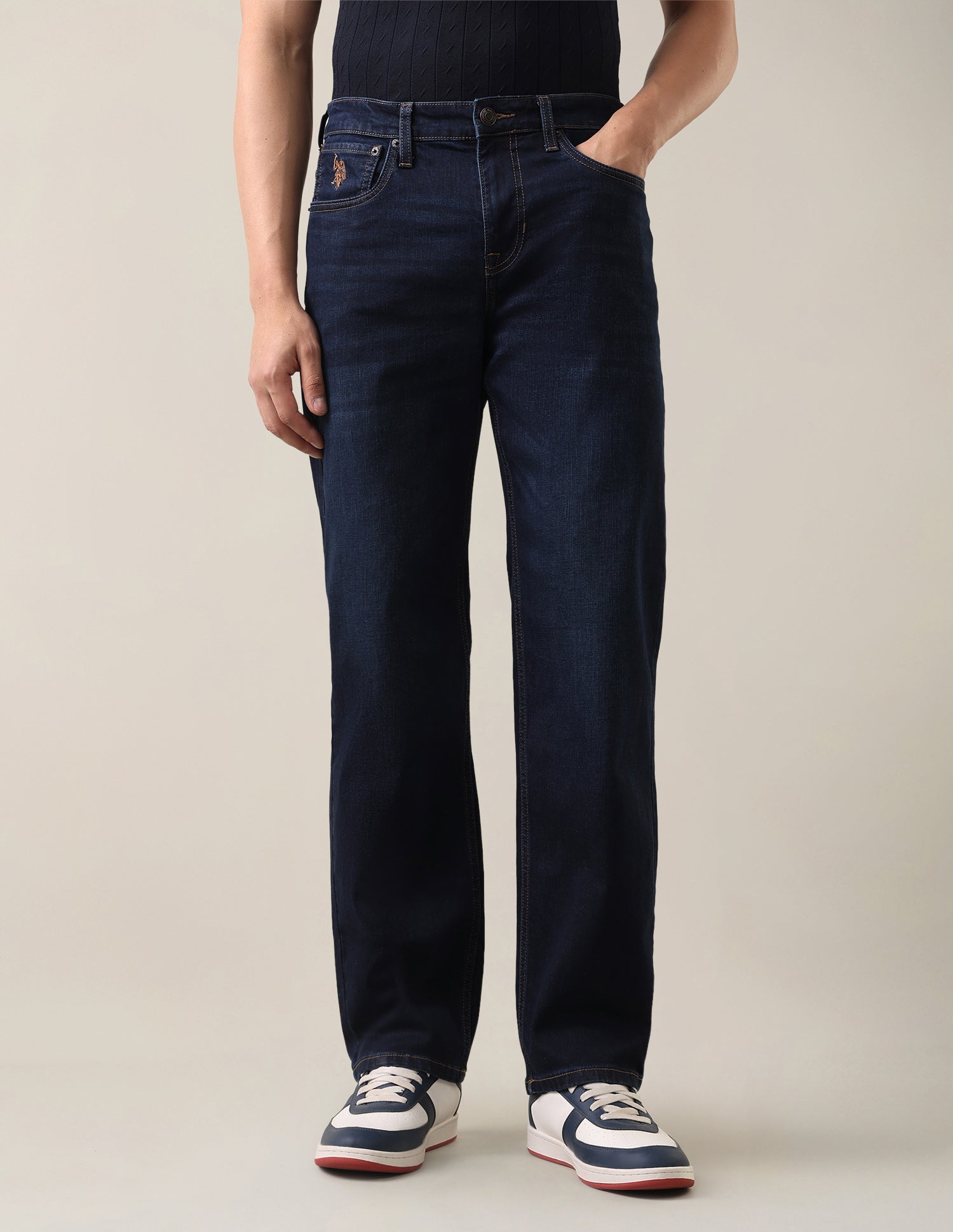 Shawn Relaxed Fit Blue Jeans Indigo - U.S. Polo Assn. India | Large