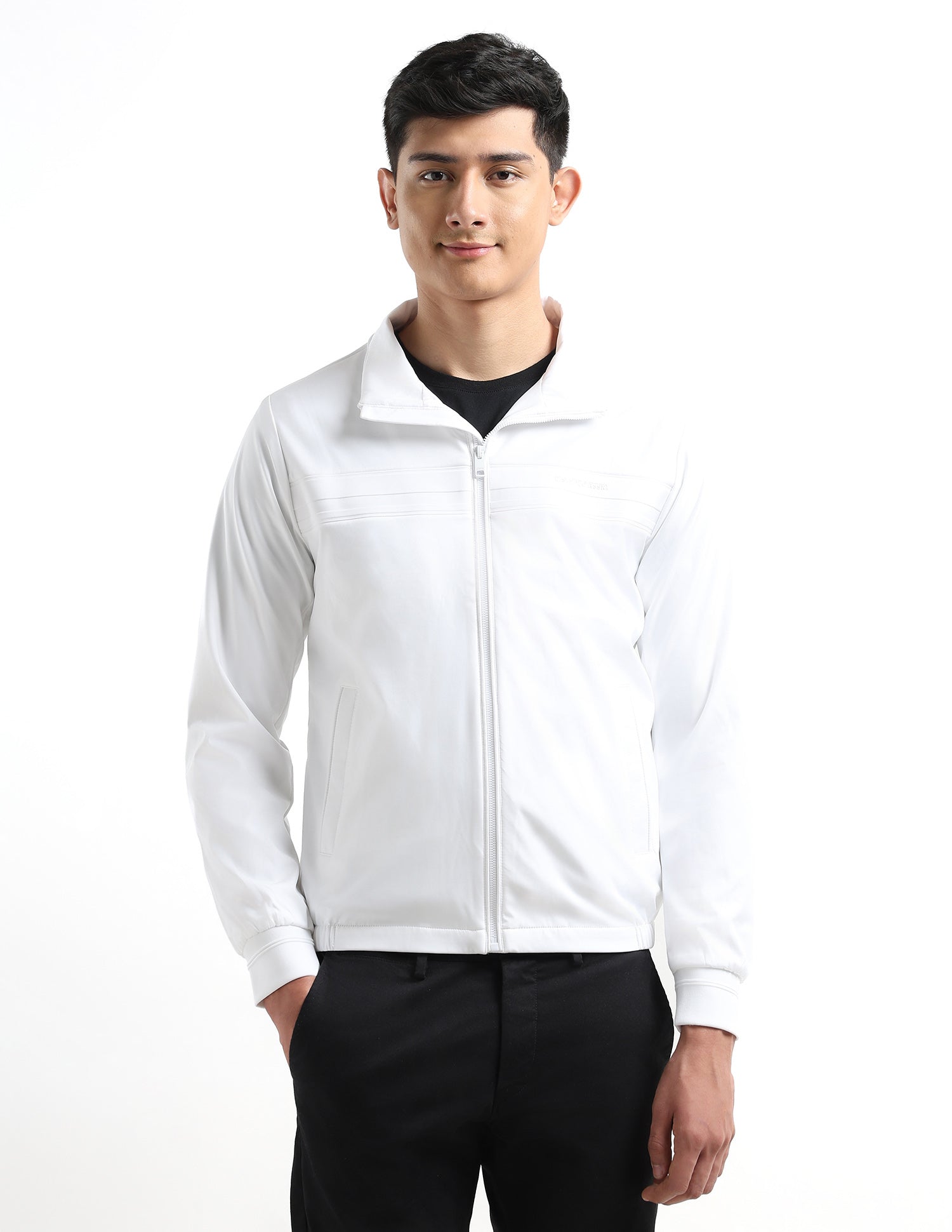 Solid Regular Fit Jacket White - U.S. POLO ASSN. | Large