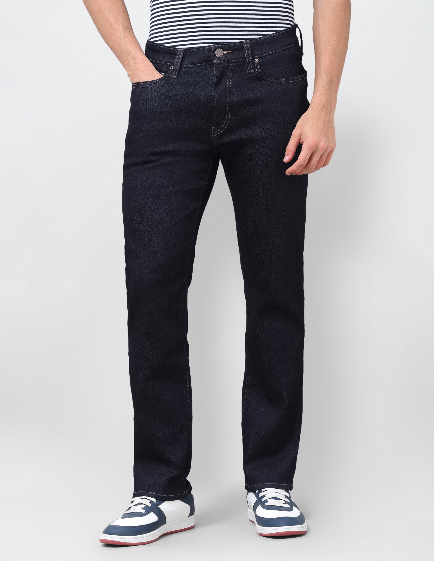 Pacho X Harold Slim Straight Fit Blue Jeans Mid Blue - U.S. Polo Assn. India | Large