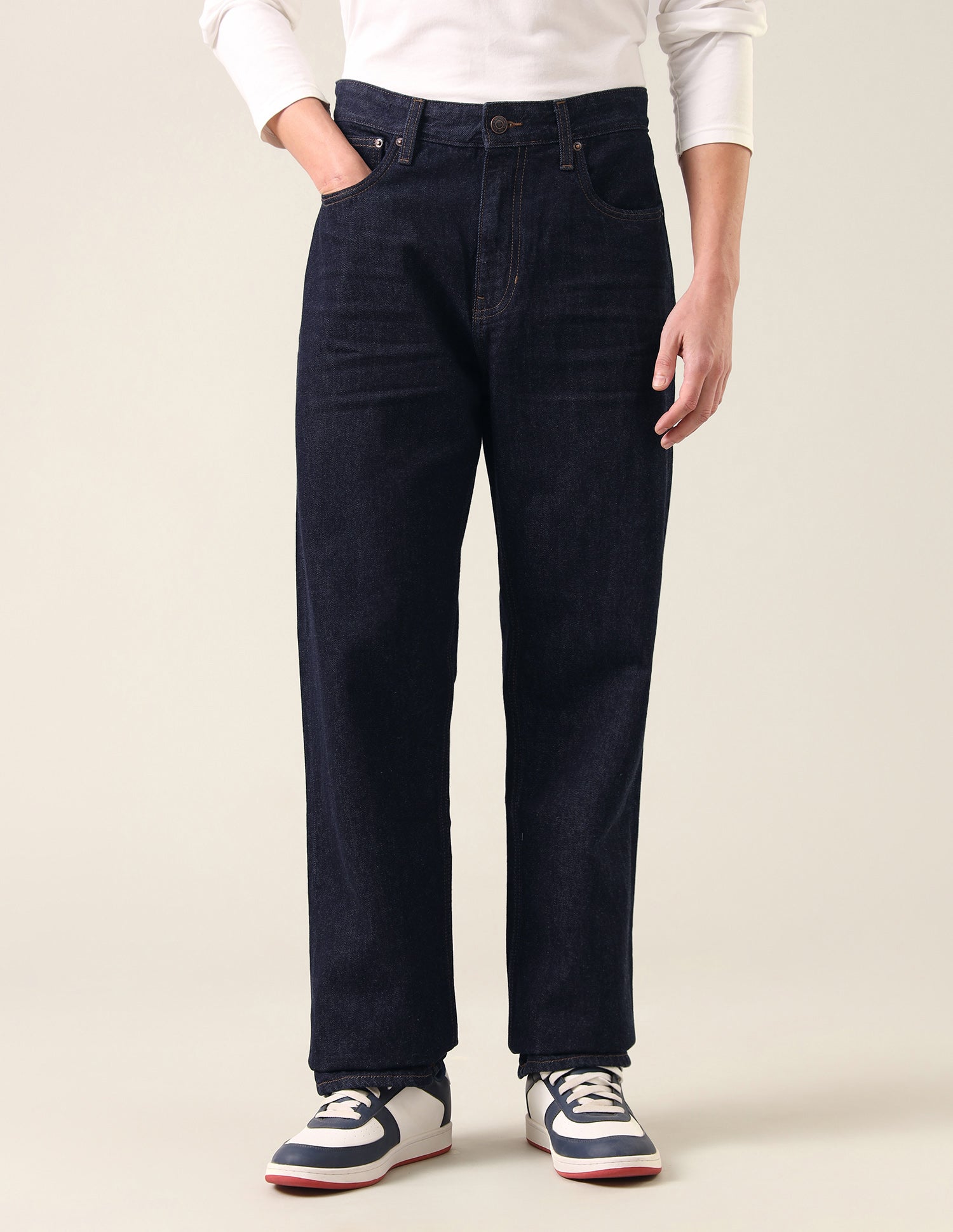 Logan Loose Straight Fit Rinsed Jeans Rinse Blue - U.S. Polo Assn. India | Large