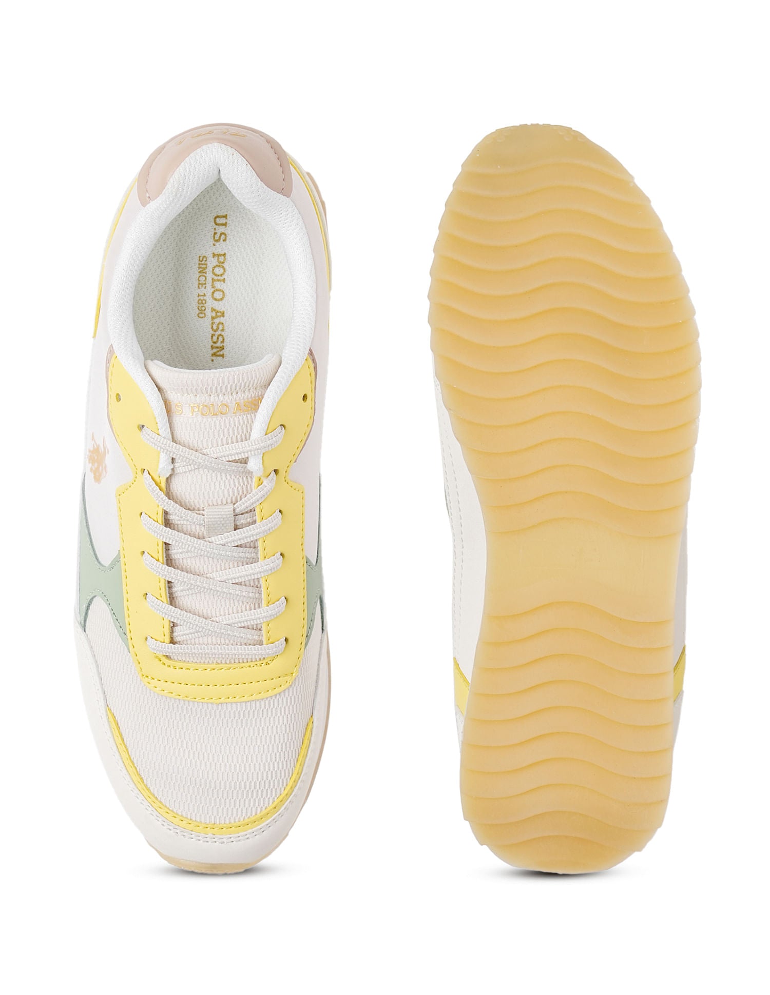 Women Colour Block Alora Sneakers Yellow - U.S. POLO ASSN. | Large