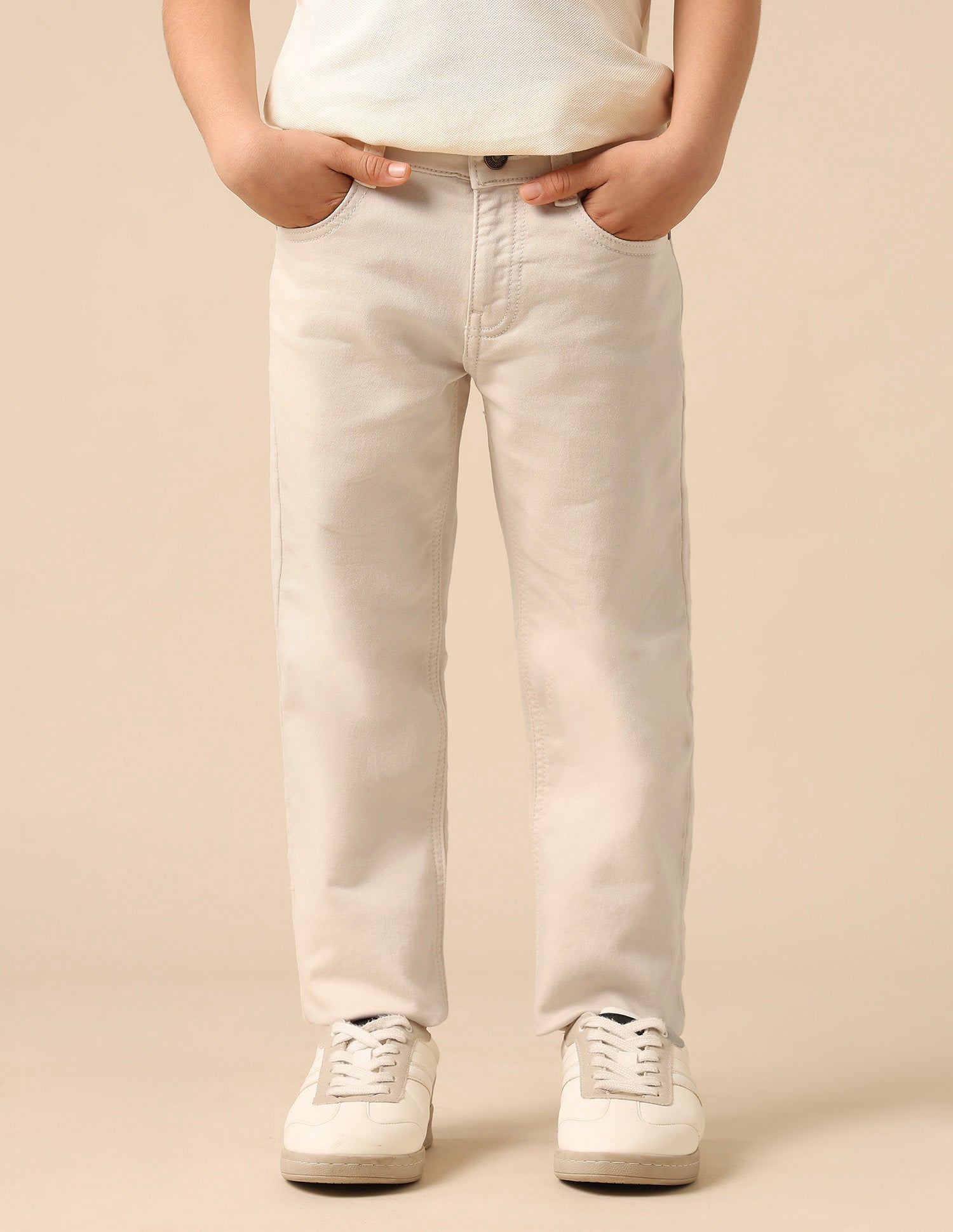 Boys Mid Rise Relaxed Fit Jeans White - U.S. POLO ASSN. | Large