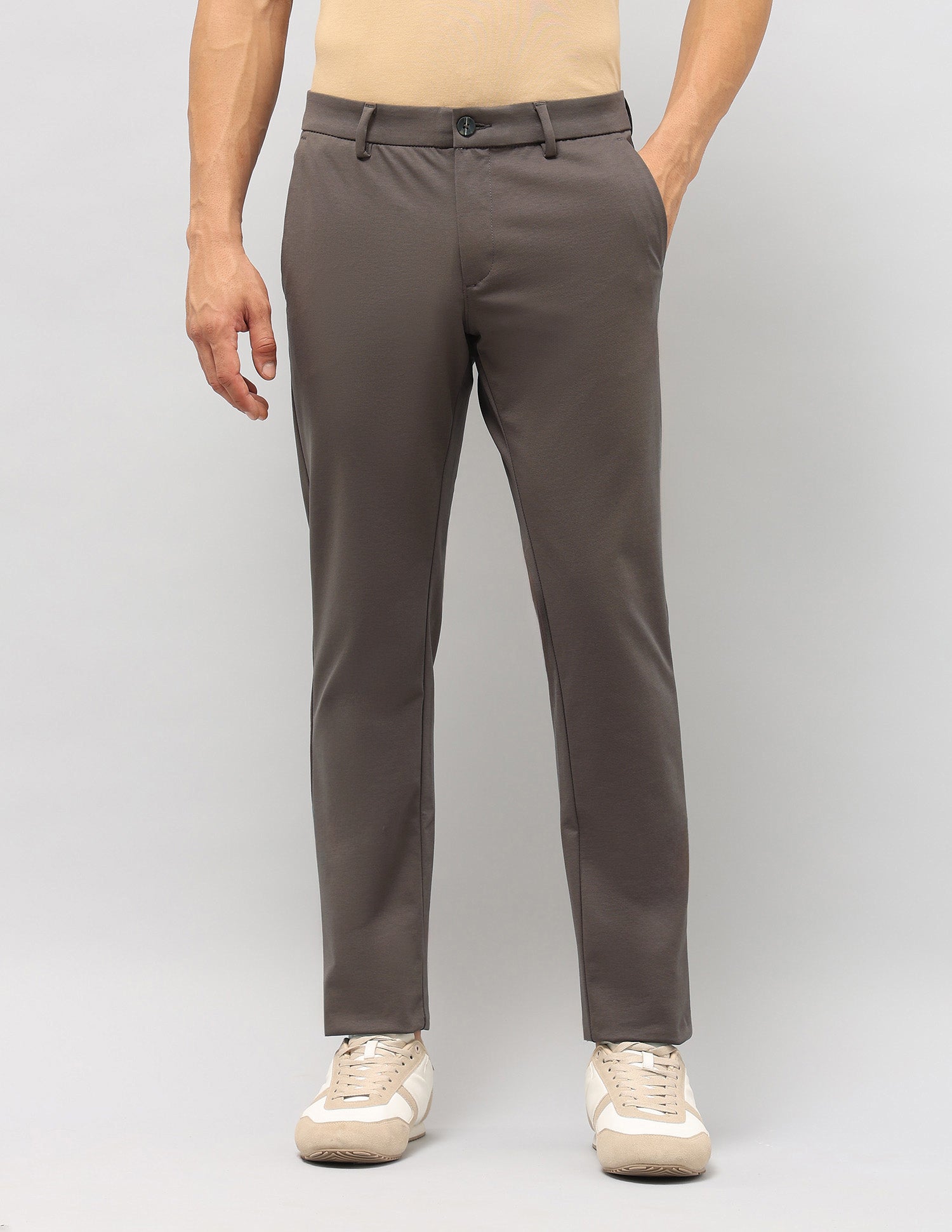 Mid Rise Denver Slim Fit Trousers Brown - U.S. POLO ASSN. | Large