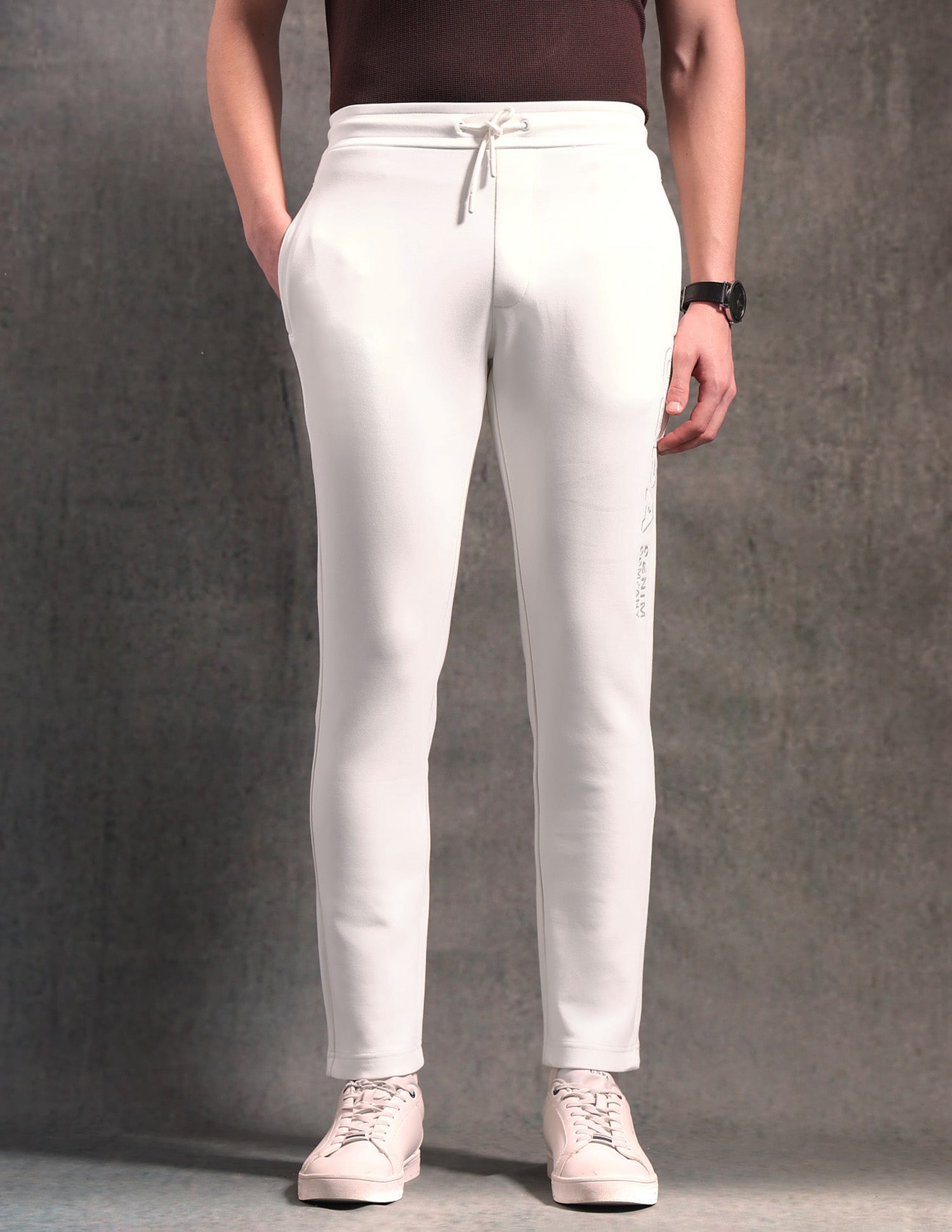 Mid Rise Black & Gold Track Pants Ivory - U.S. POLO ASSN. | Large