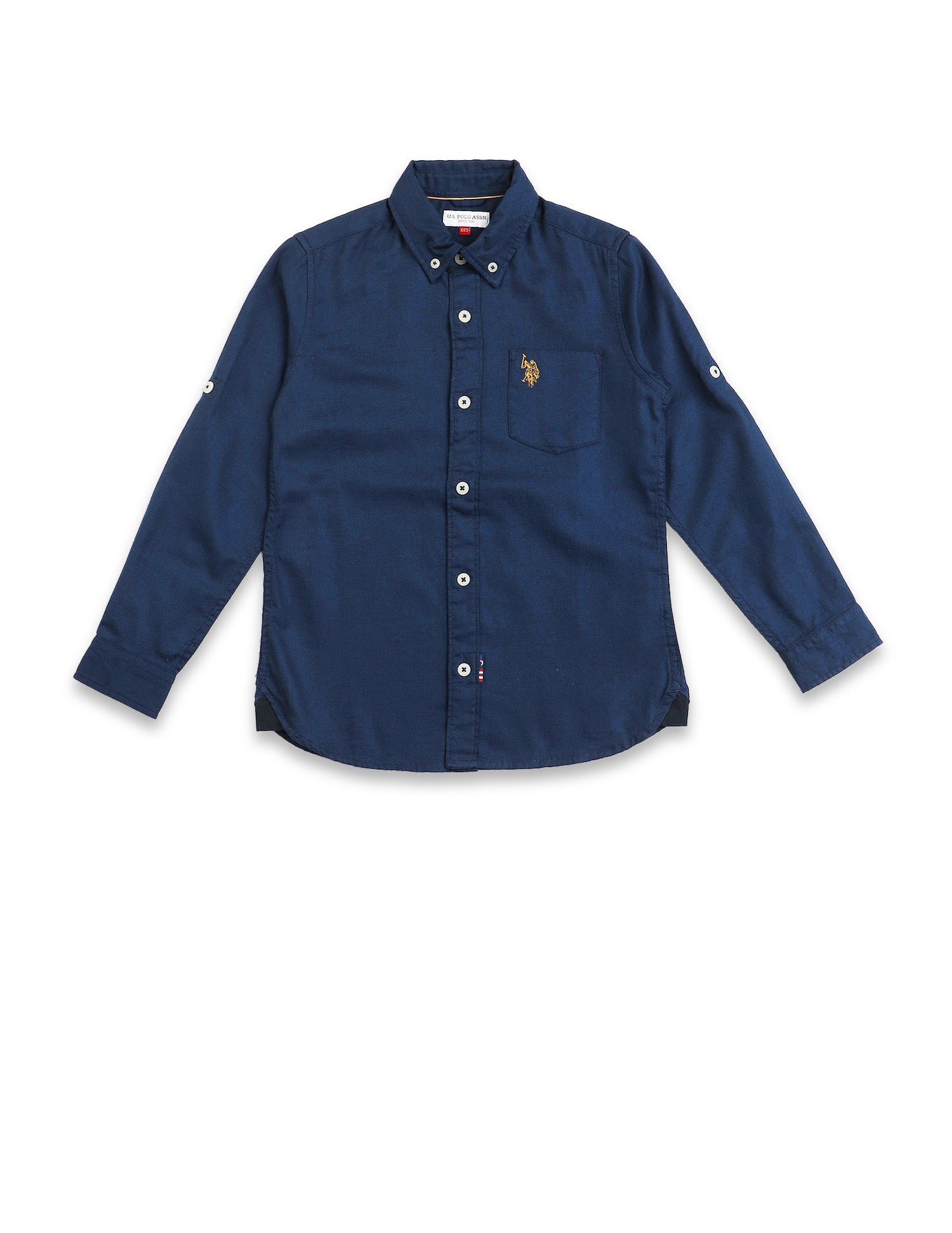 Button Down Collar Solid Shirt Navy - U.S. POLO ASSN. | Large
