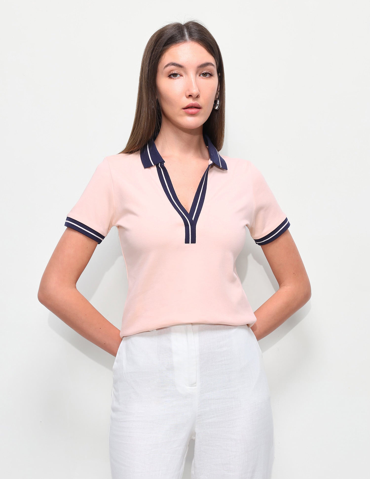 Solid Regular Fit Polo Shirt Light Pink - U.S. Polo Assn. India | Large