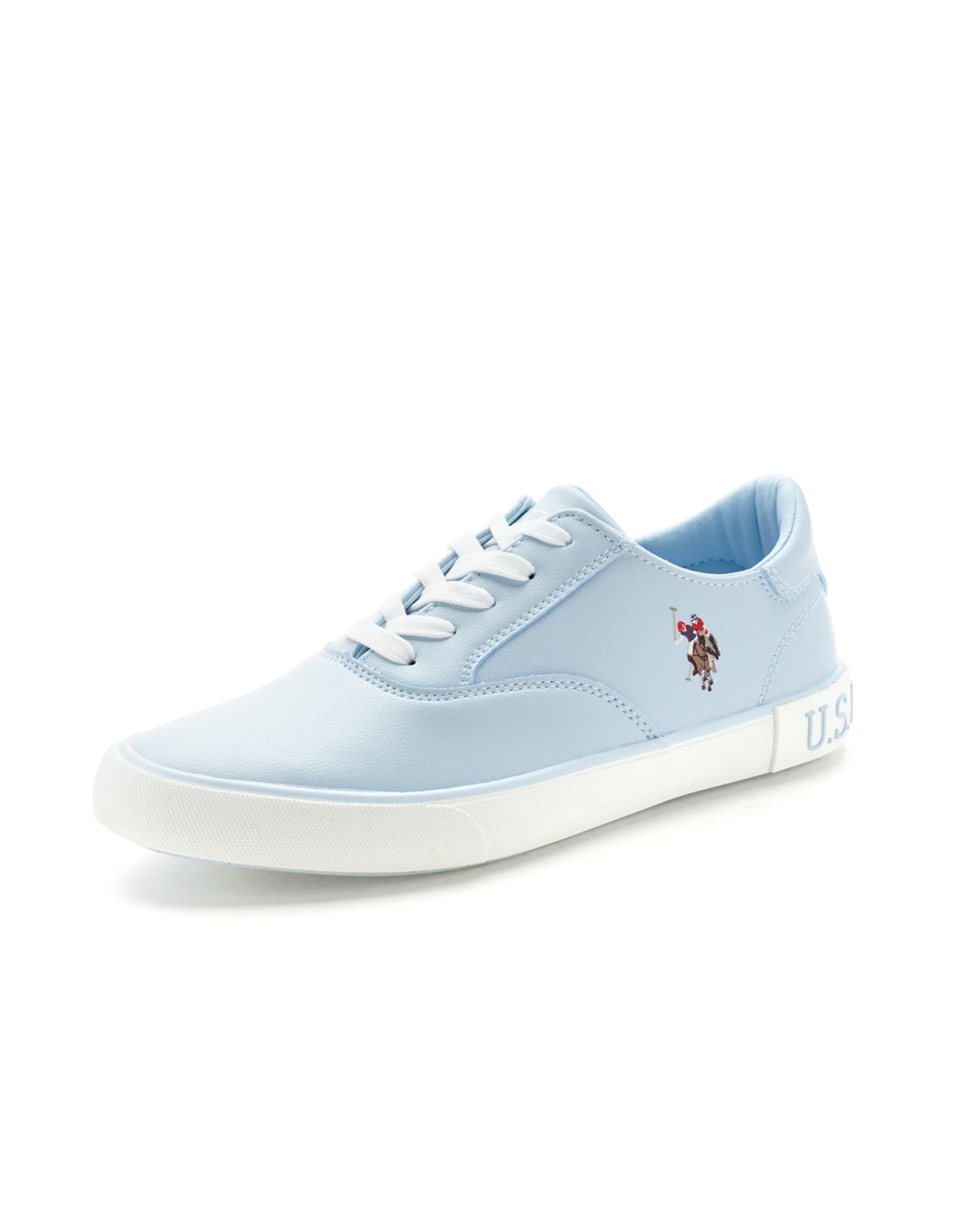 U.S. Polo Assn. Women Parker 2.0 Round Toe Casual Sneakers Light Blue - U.S. POLO ASSN. | Large