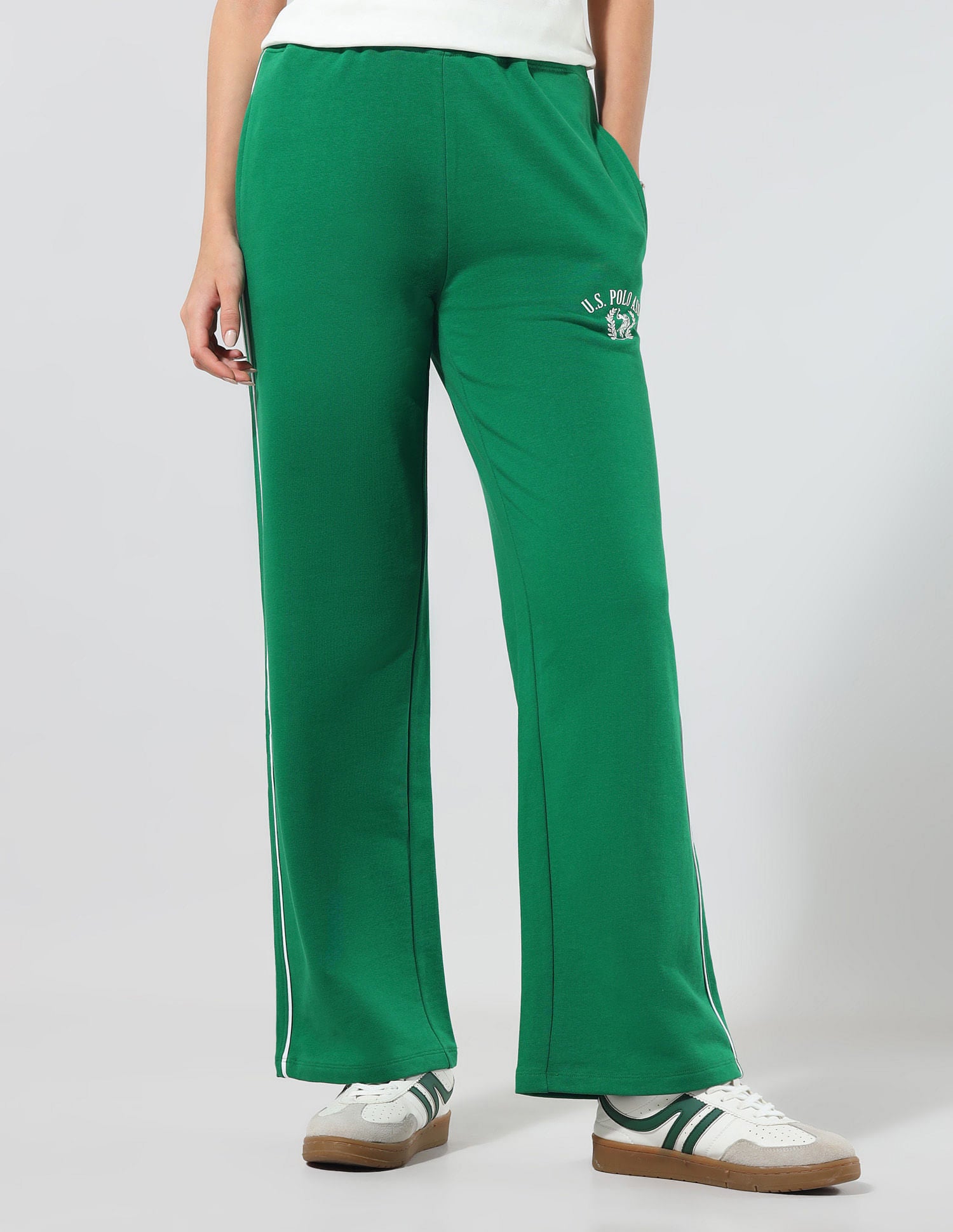 Straight Fit Lounge Trousers Bright Green - U.S. POLO ASSN. | Large