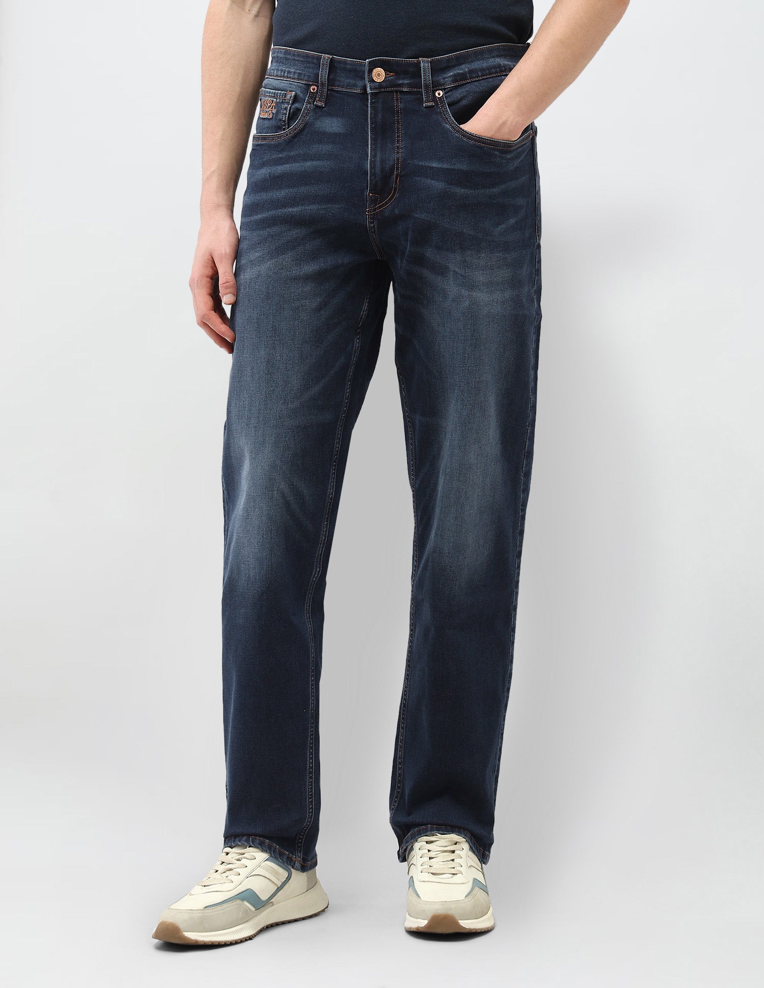 Whiskered Shawn Relaxed Fit Jeans Indigo - U.S. Polo Assn. India | Large