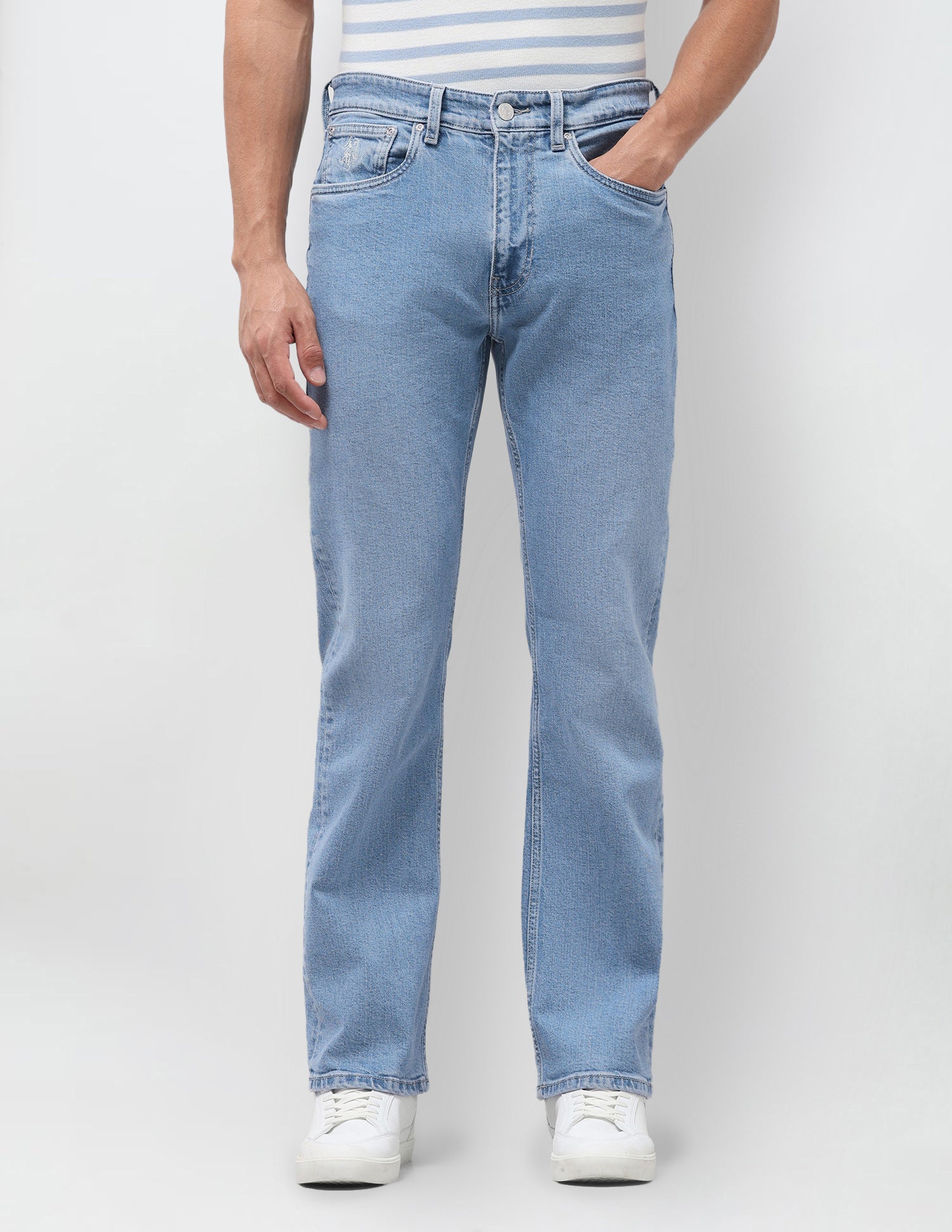 Connor Bootcut Fit Blue Jeans Light Blue - U.S. Polo Assn. India | Large