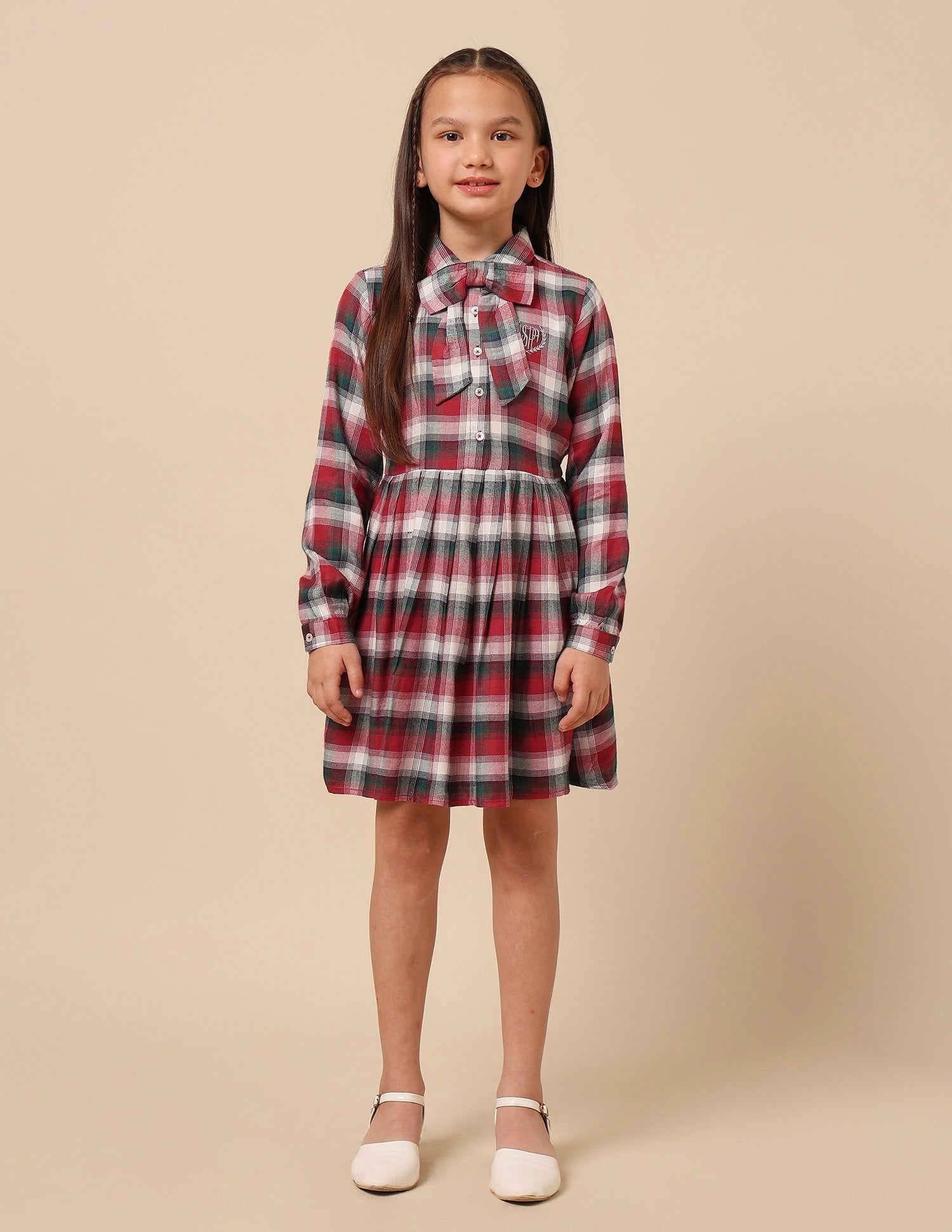 Girls Checked Shirt Dress Red - U.S. POLO ASSN. | Large