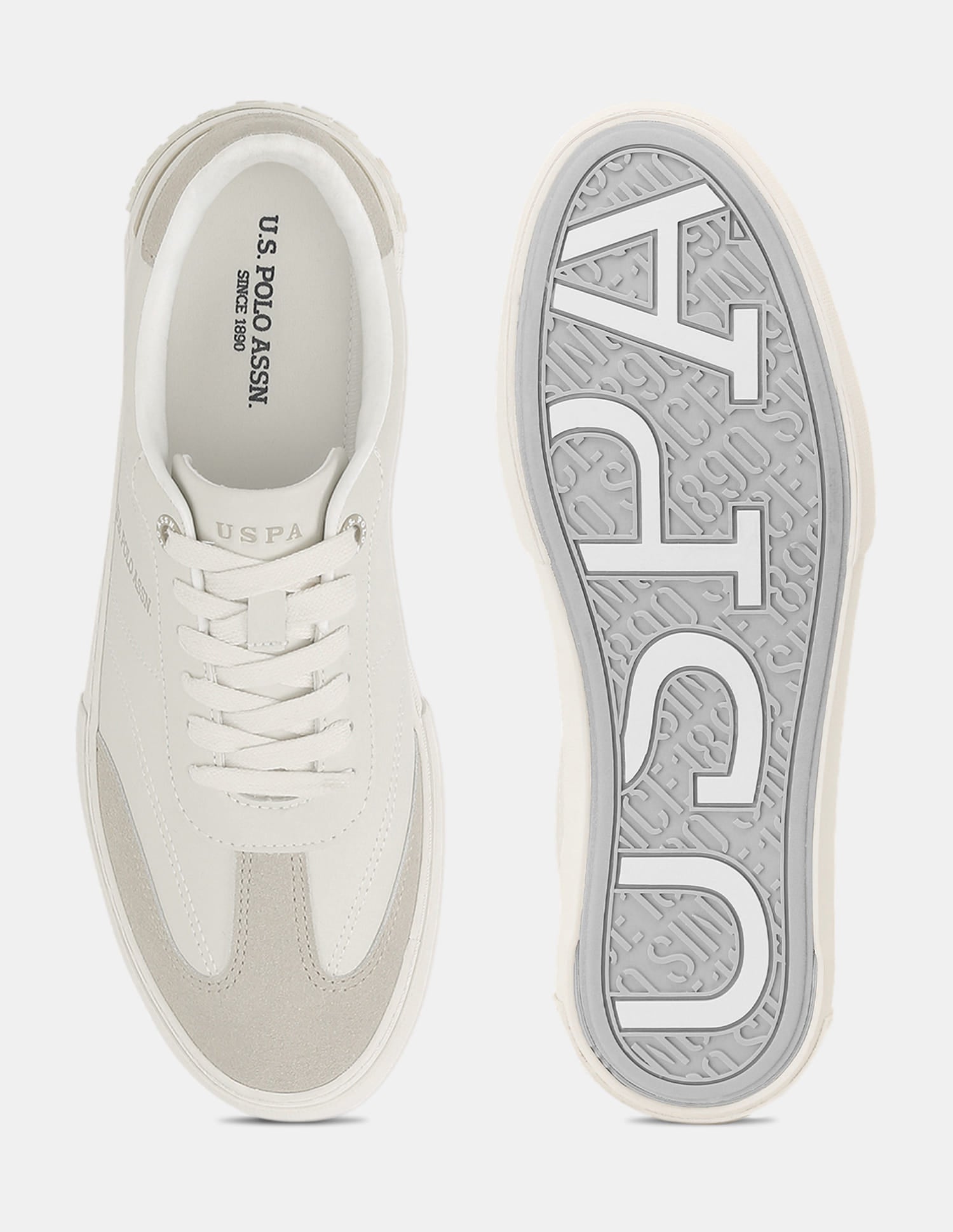 Men Colourblocked Gian 4.0 Sneakers Off White - U.S. Polo Assn. India | Large