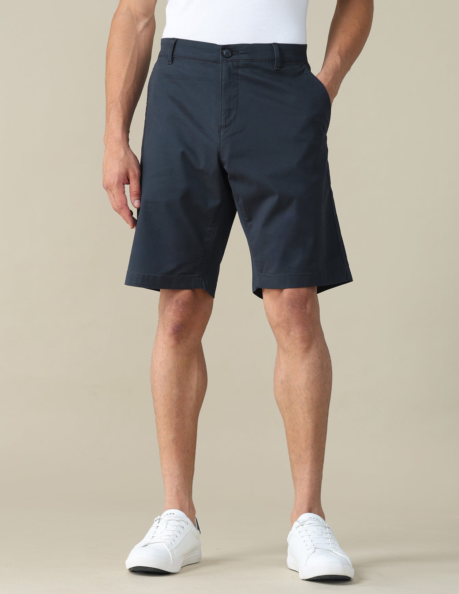 Solid Slim Fit Shorts Navy - U.S. POLO ASSN. | Large