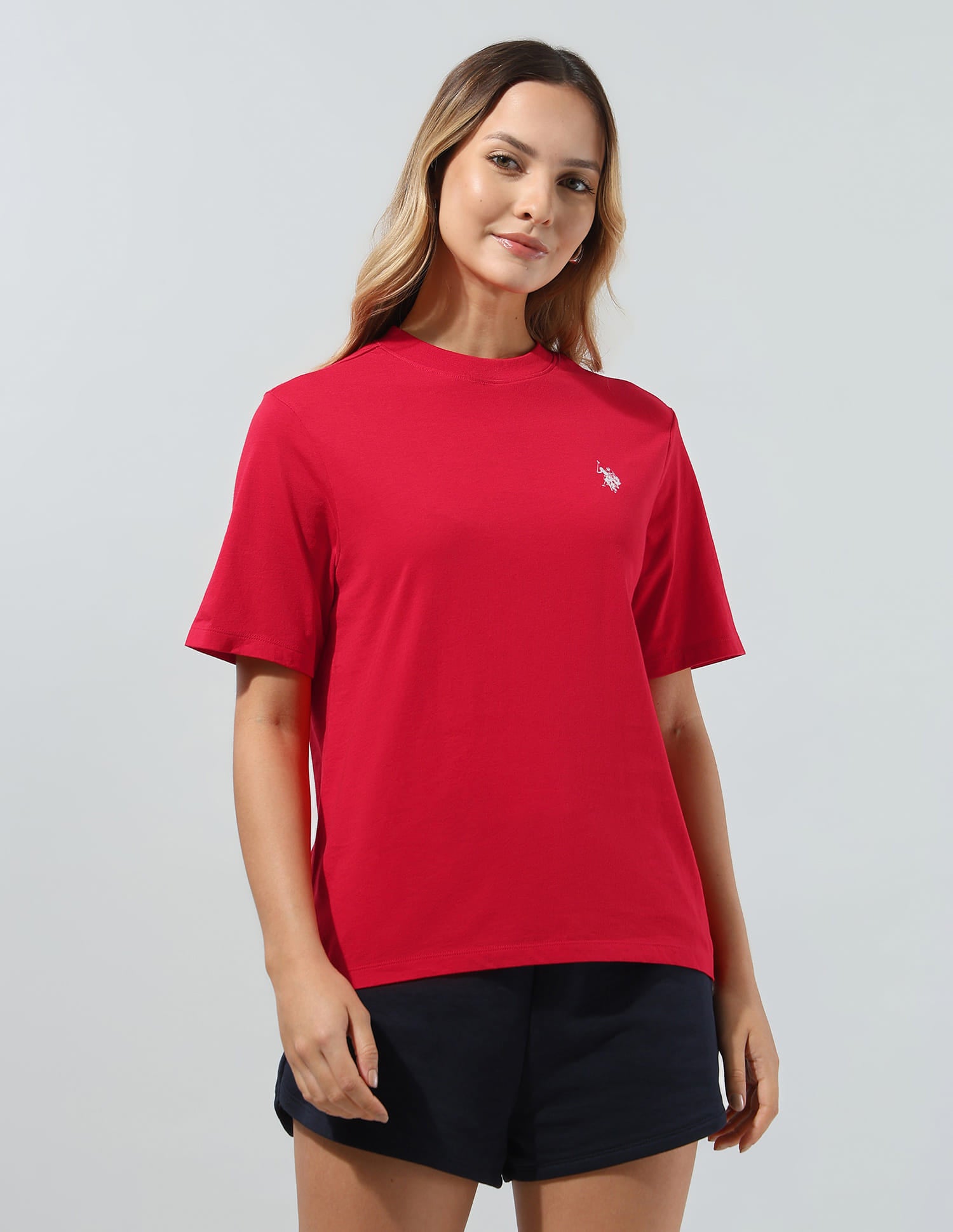 Solid Regular Fit T-Shirt Red - U.S. Polo Assn. India | Large