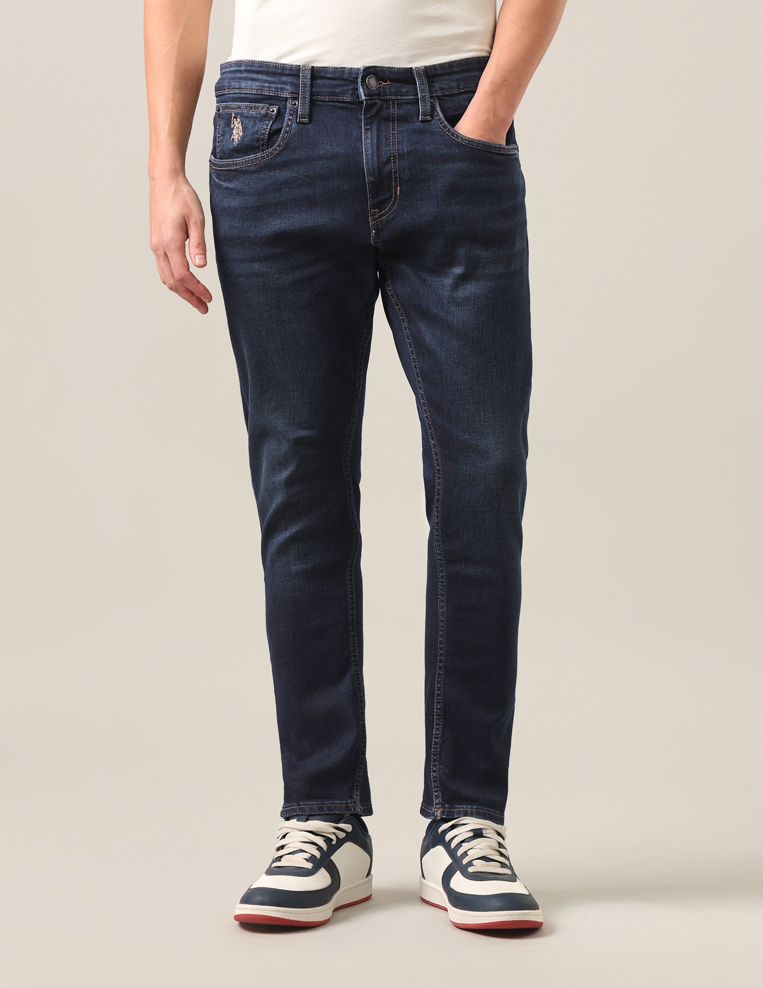 Henry Tapered Fit Blue Jeans Dark Blue - U.S. Polo Assn. India | Large