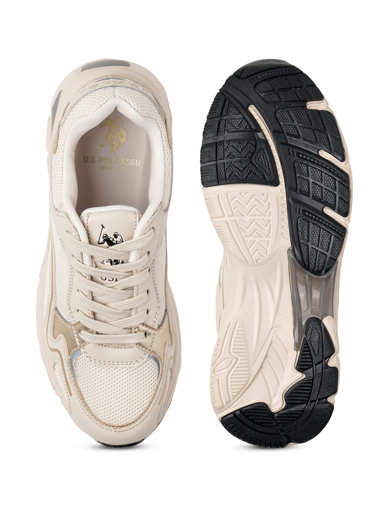 Metallic Logo Felicia Sneakers Nude - U.S. Polo Assn. India | Large