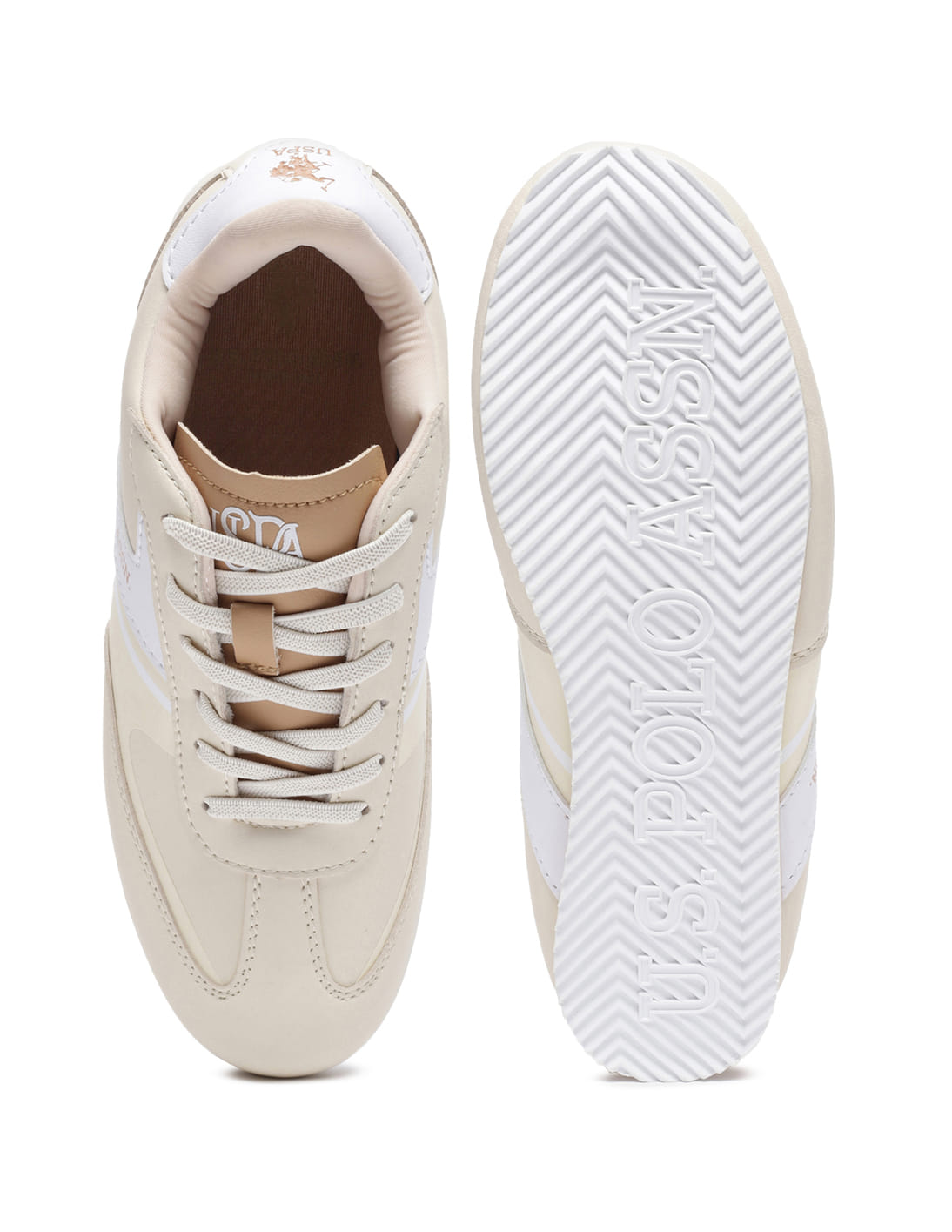 Women Colour Block Valery Sneakers Beige - U.S. Polo Assn. India | Large