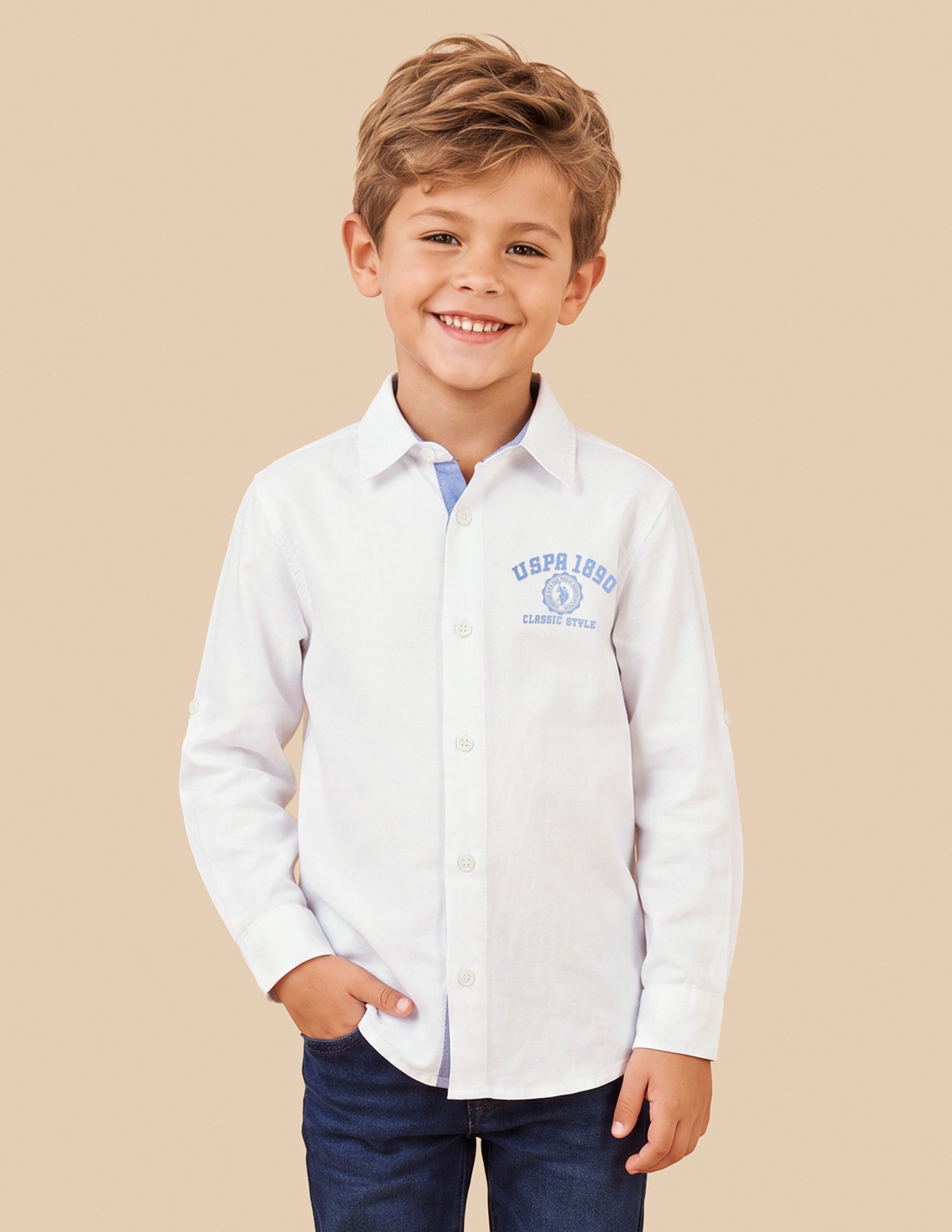 Oxford Regular Fit Shirt White - U.S. Polo Assn. India | Large