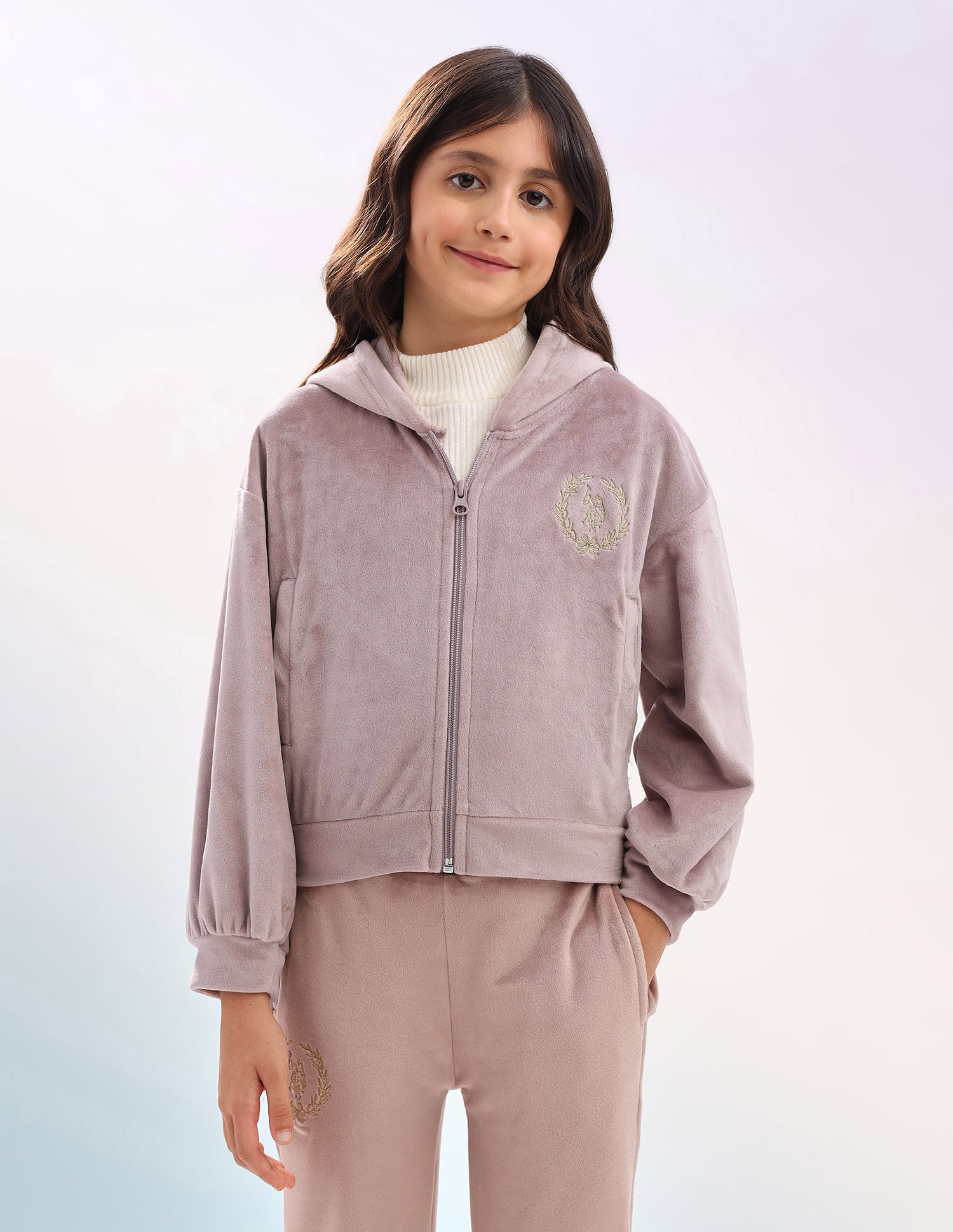 Solid Regular Fit Sweatshirt Pink - U.S. Polo Assn. India | Large