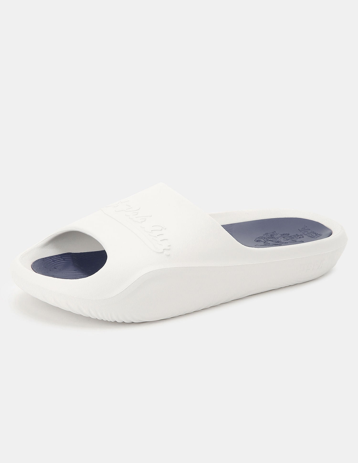 Men Arda Solid Sliders White - U.S. POLO ASSN. | Large