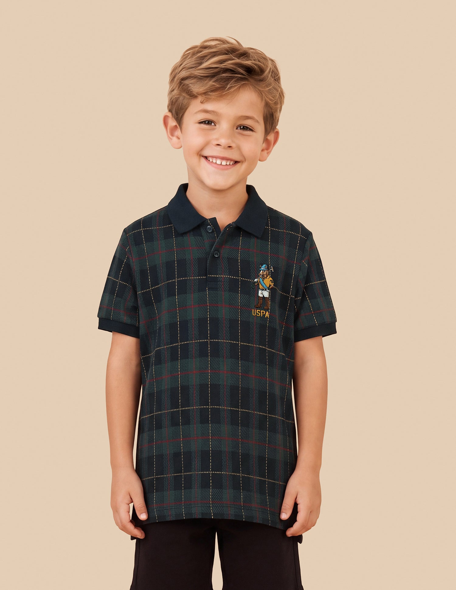 Checked Regular Fit Polo Shirt Green - U.S. Polo Assn. India | Large