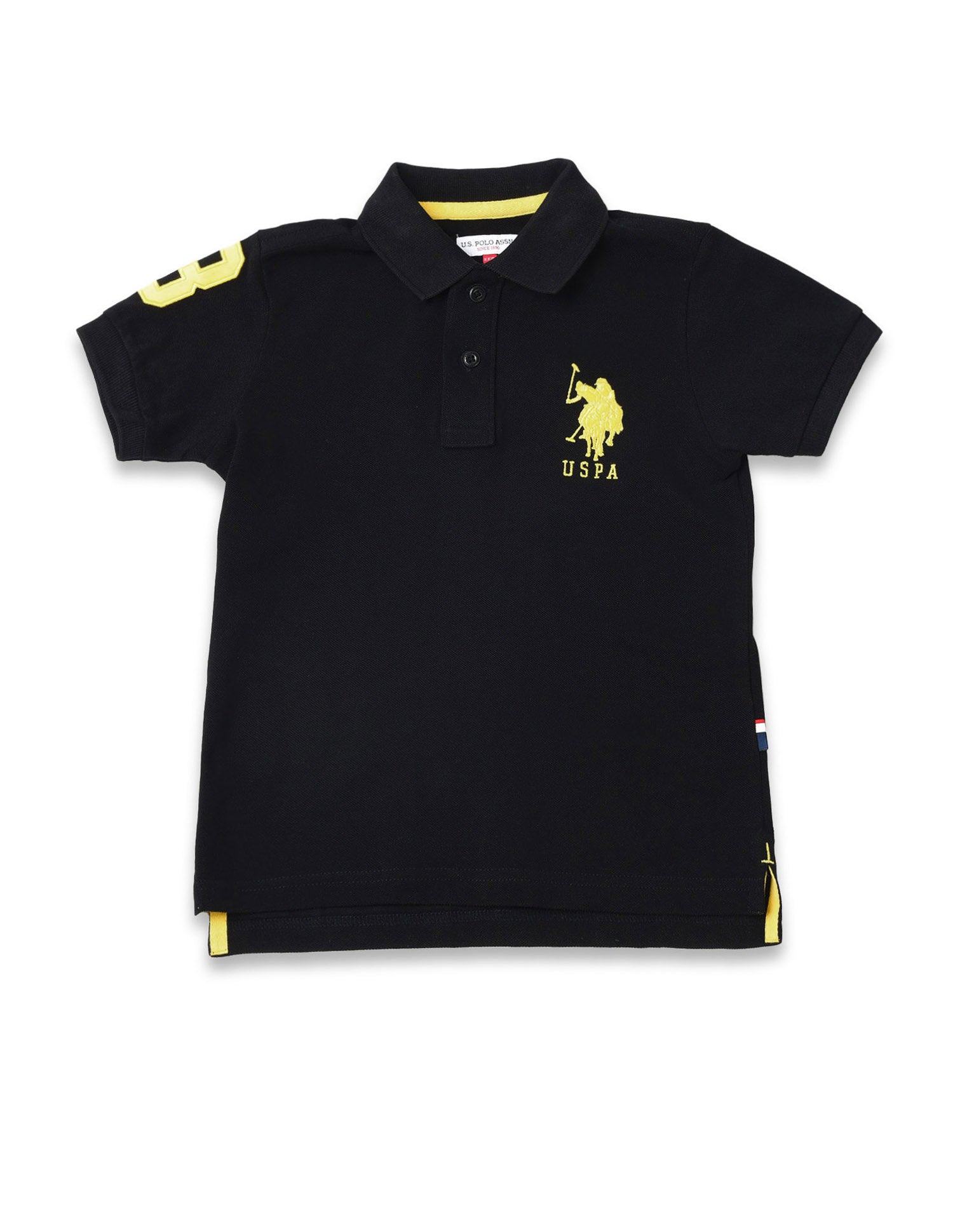 Boys Pique Polo Shirt Black - U.S. POLO ASSN. | Large