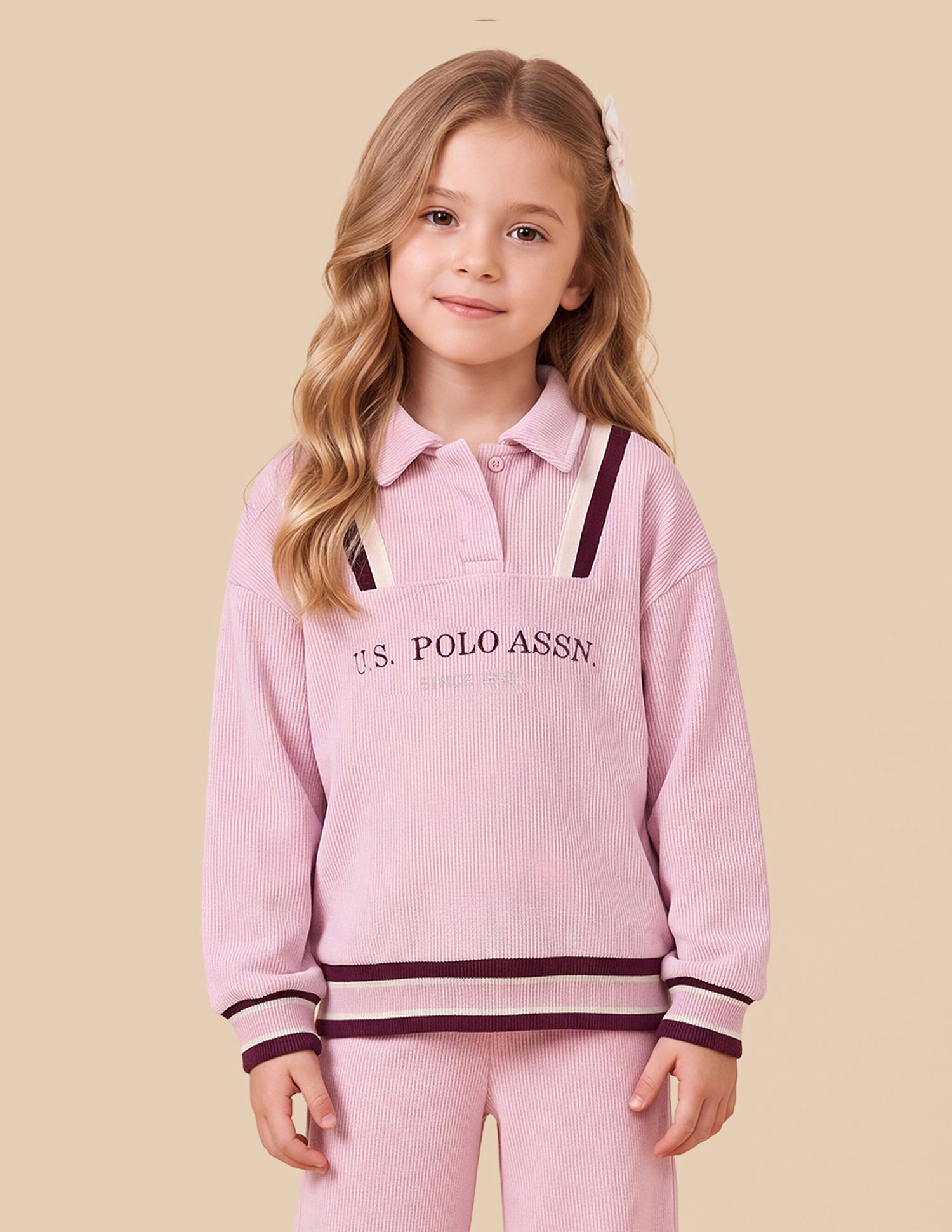 Brand Printed Relaxed Fit Sweatshirt Pink - U.S. Polo Assn. India | Large