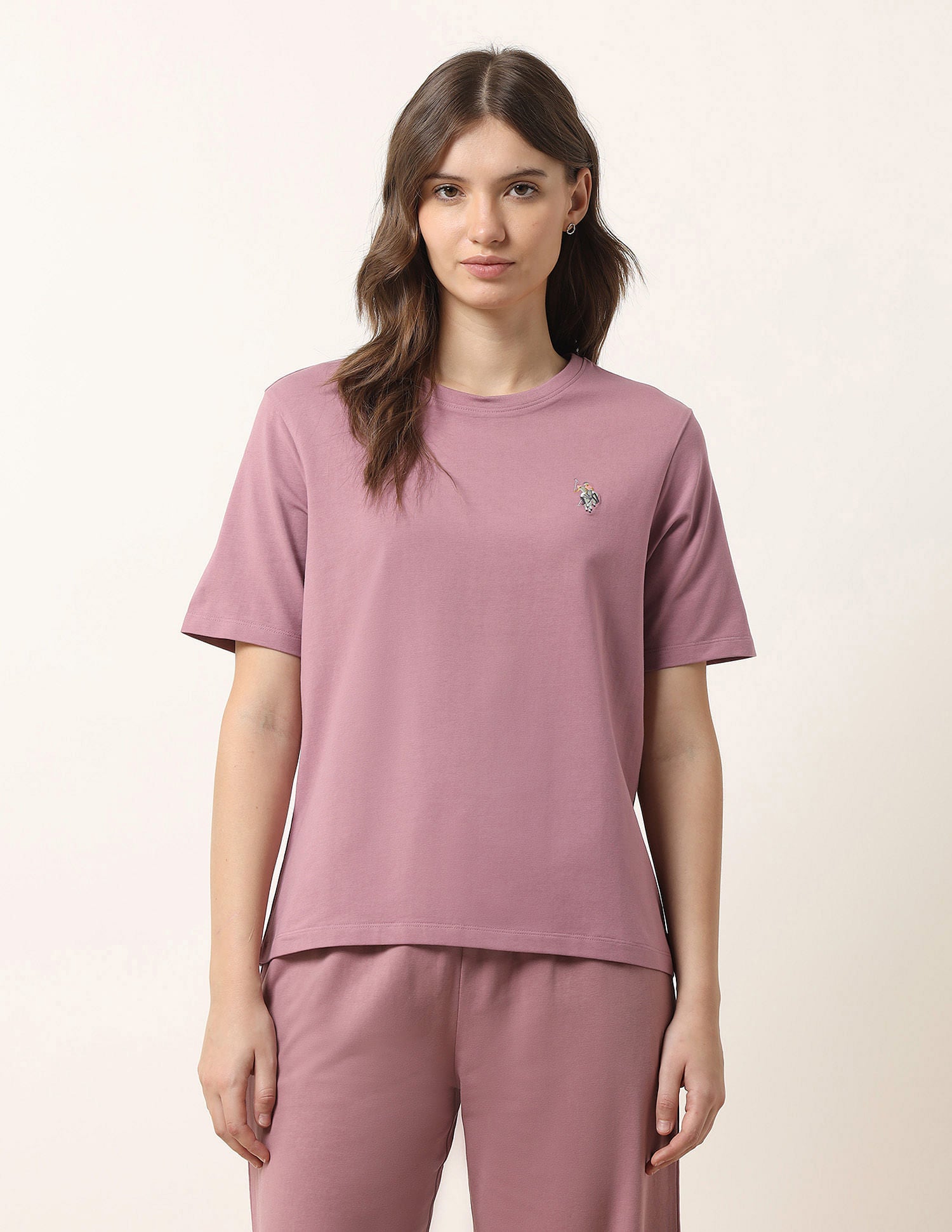 Boxy Fit Lounge T-Shirt Purple - U.S. POLO ASSN. | Large