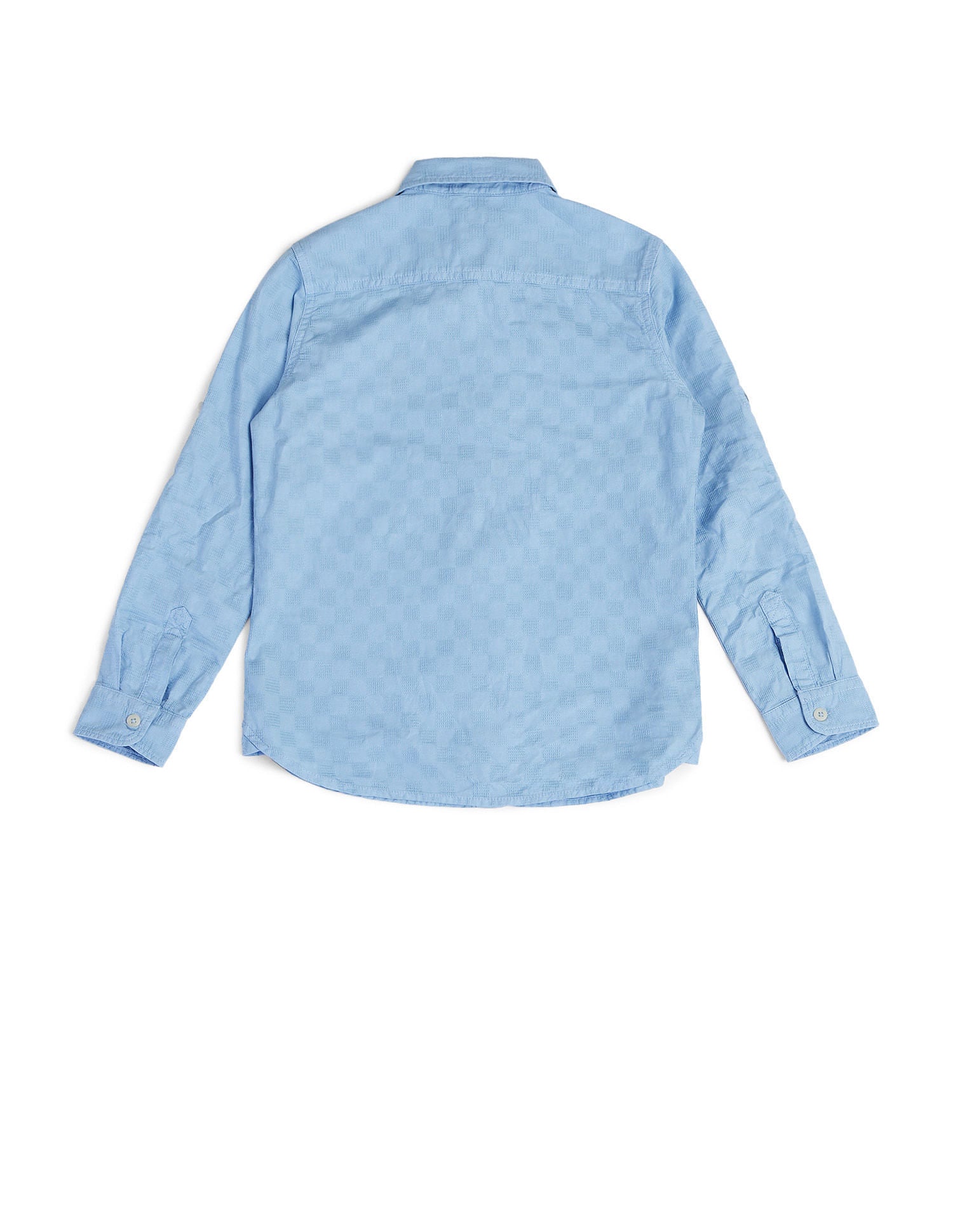 Boys Regular Fit Twill Shirt Light Blue - U.S. Polo Assn. India | Large