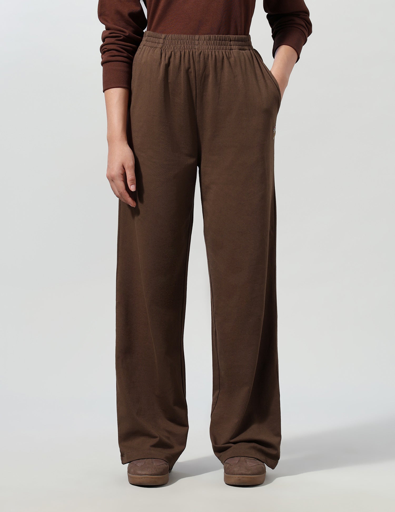 Wide Leg Fit Lounge Wear Pants Brown - U.S. Polo Assn. India | Large