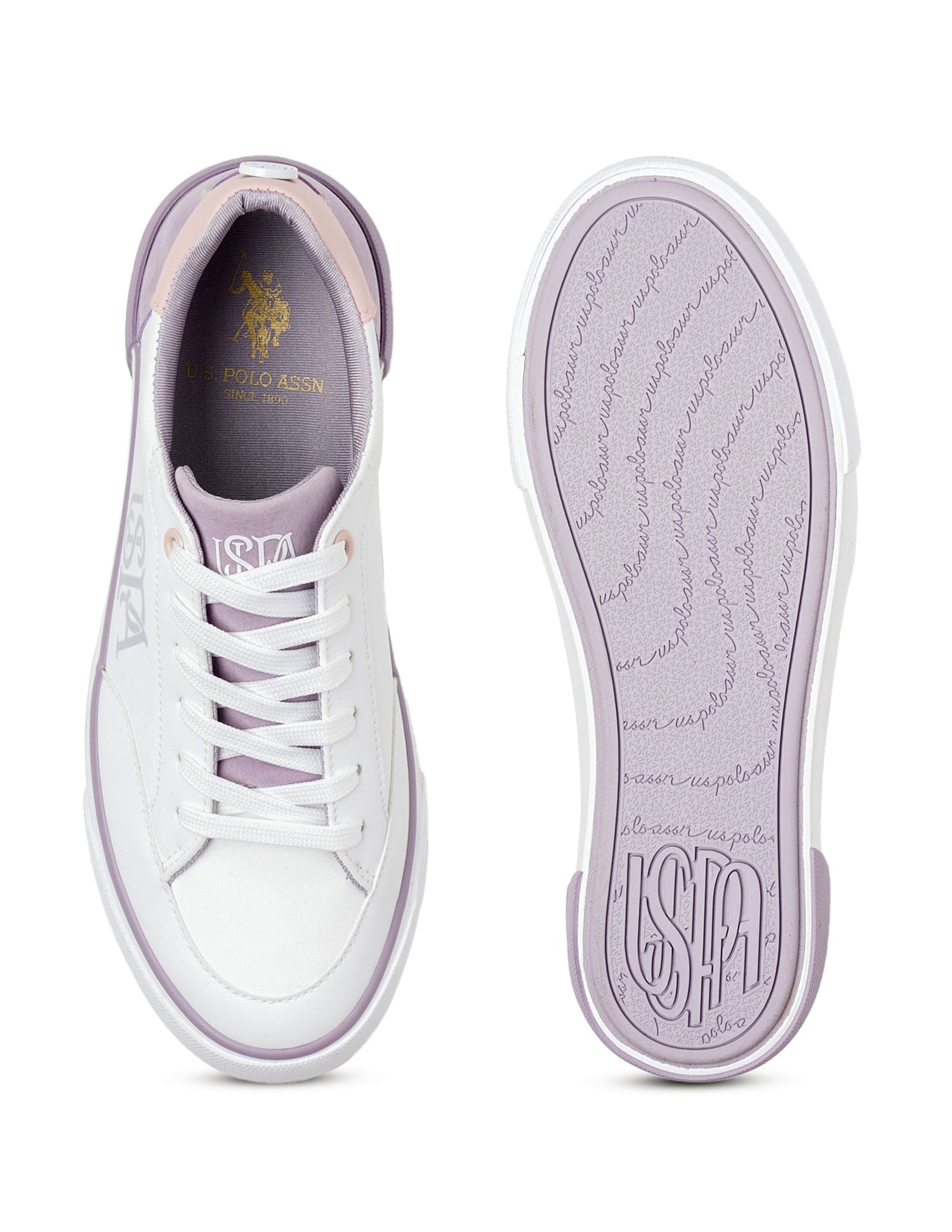 U.S. Polo Assn. Women Lydia 3.0 Colorblocked Lace Ups Sneakers Off White - U.S. POLO ASSN. | Large