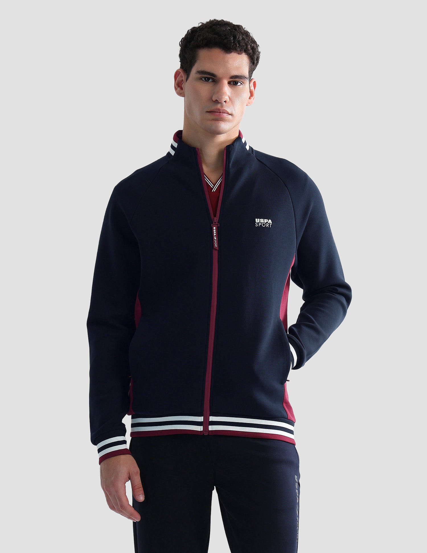 Regular Fit Solid Active Sweatshirt Navy - U.S. POLO ASSN. | Large