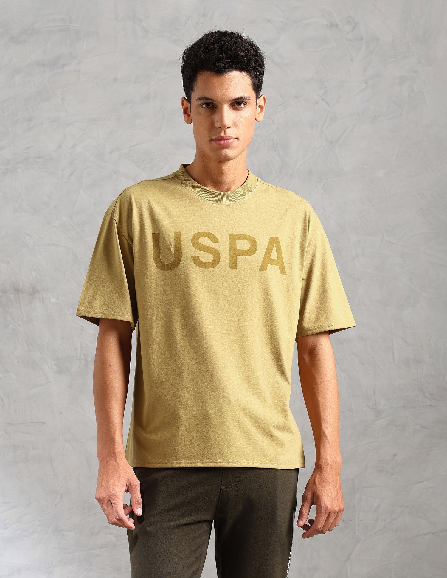 Brand Printed Comfort Fit OEE09 Lounge T-Shirt - Pack Of 1 Prairie Sand - U.S. POLO ASSN. | Large