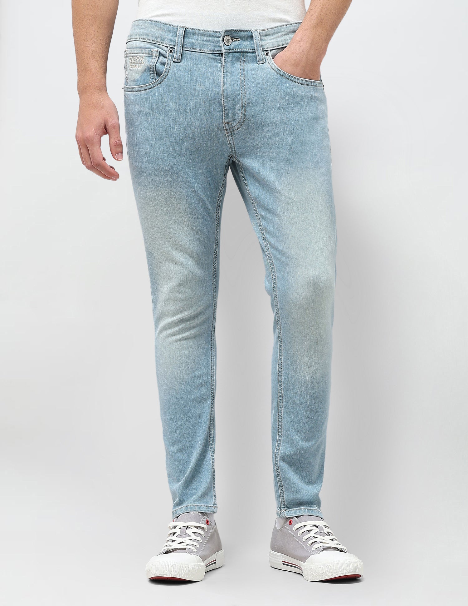 Henry Tapered Fit Blue Jeans Light Indigo - U.S. Polo Assn. India | Large