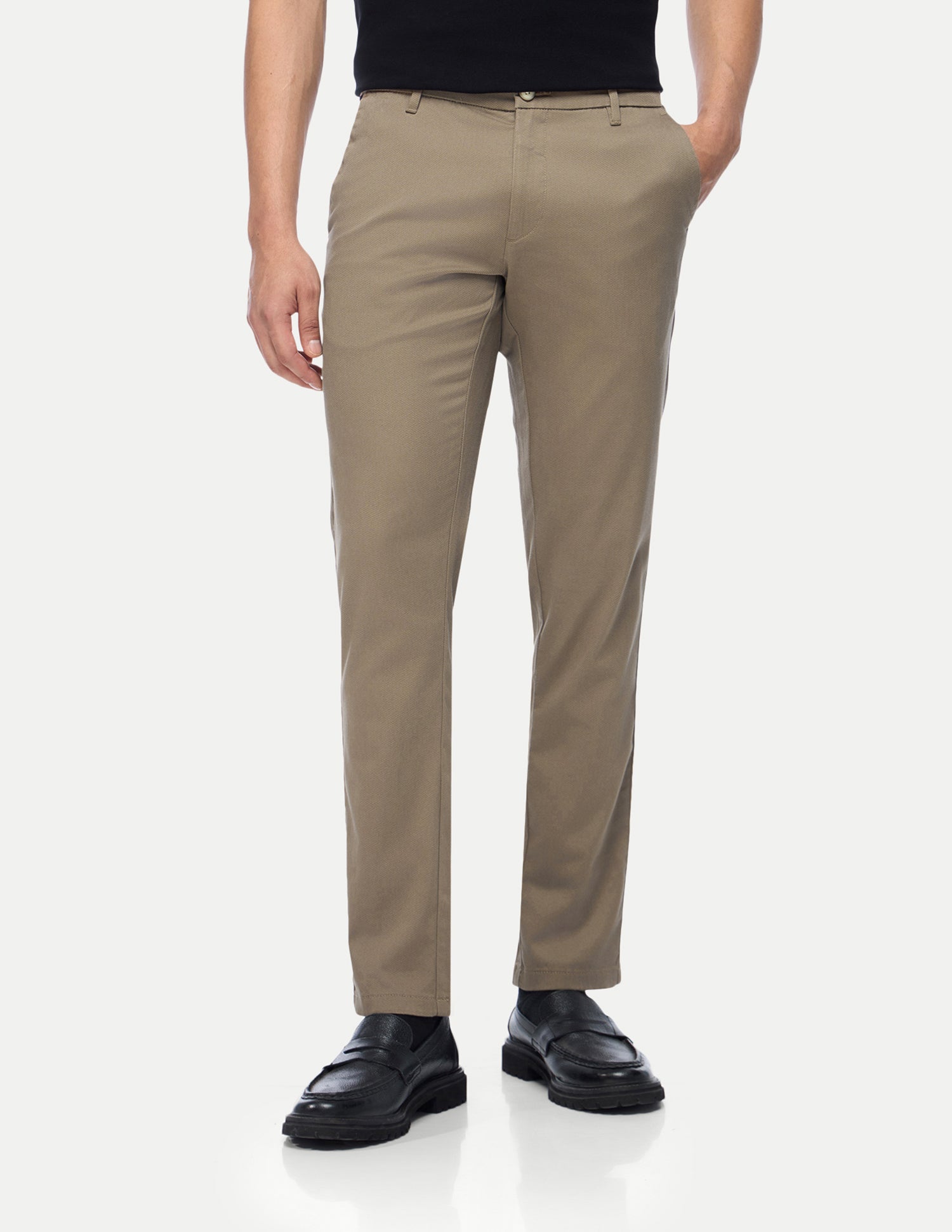 Austin Trim Regular Fit Satin Trousers Brown - U.S. Polo Assn. India | Large