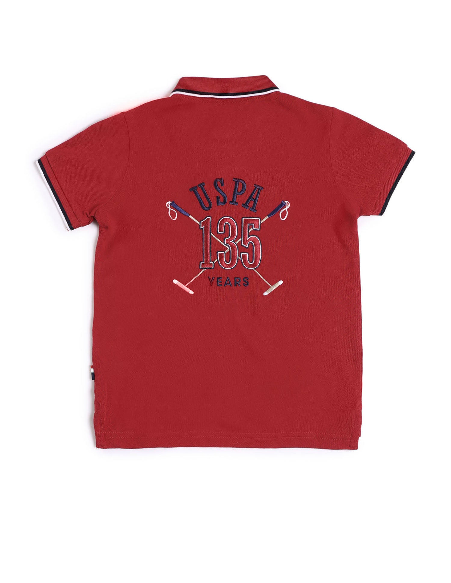 Boys Brand Printed Regular Fit Polo Shirt Medium Red - U.S. POLO ASSN. | Large
