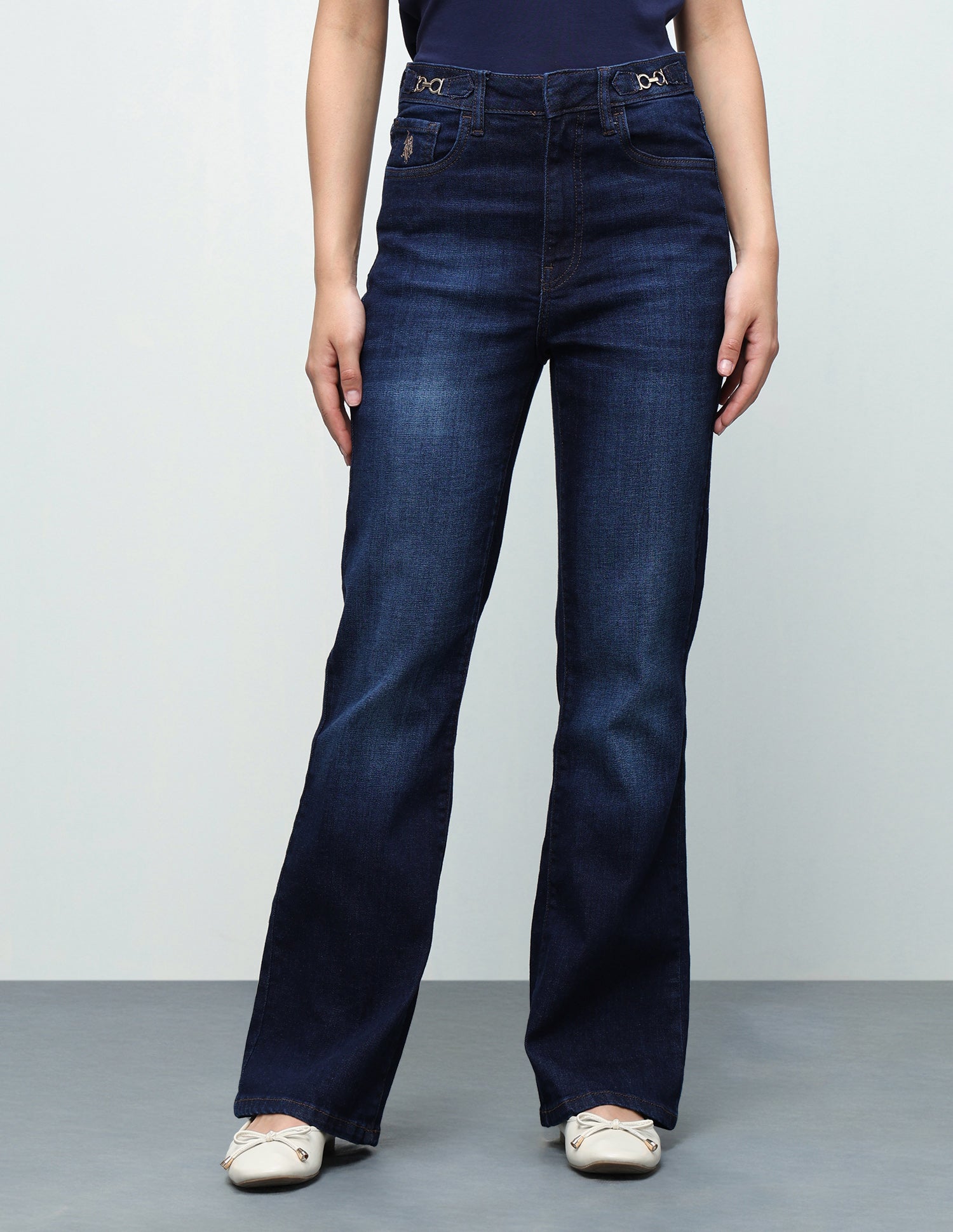 Bootcut Fit Blue Jeans Dark Blue - U.S. Polo Assn. India | Large
