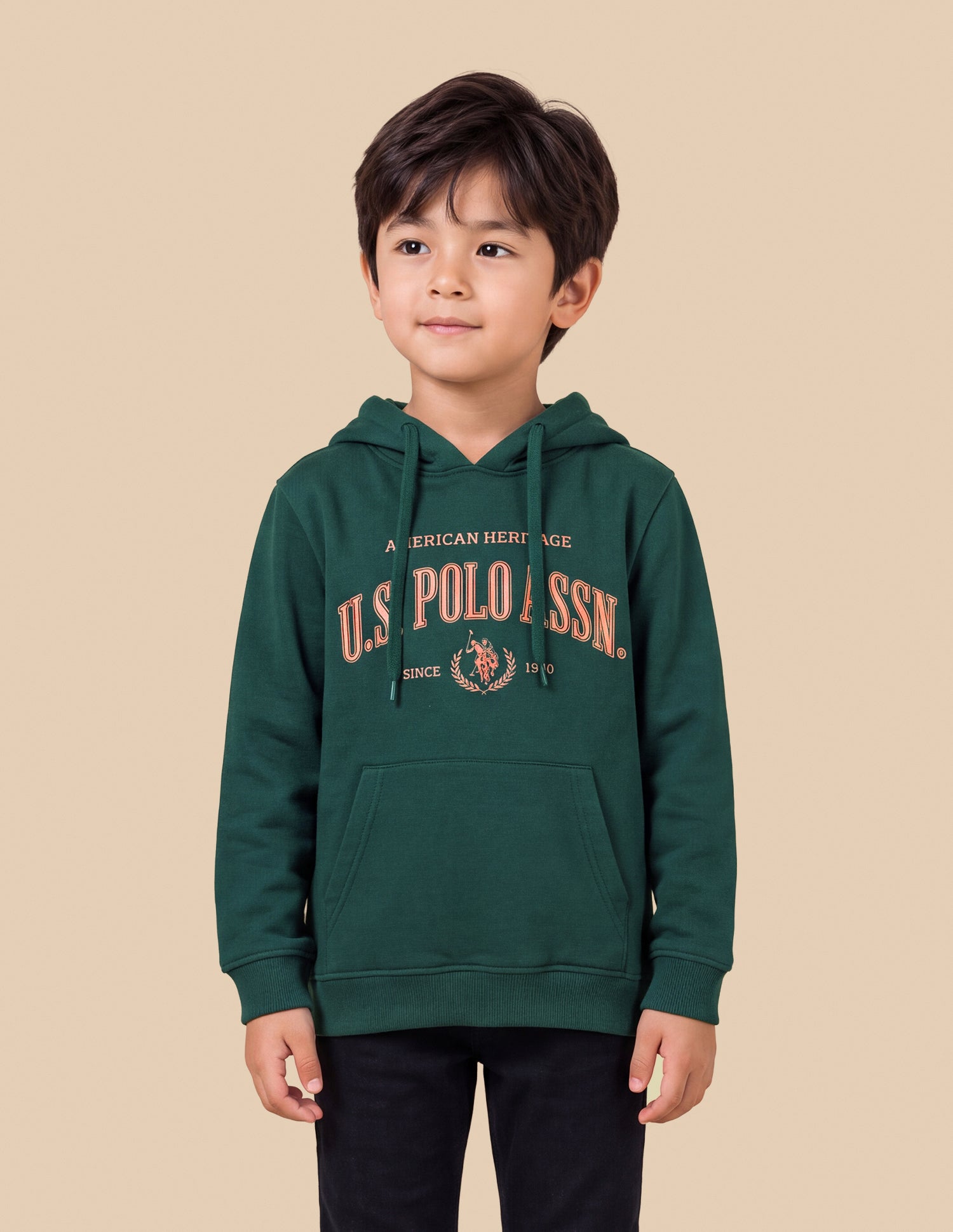 Brand Printed Regular Fit Sweatshirt Dark Green - U.S. Polo Assn. India | Large
