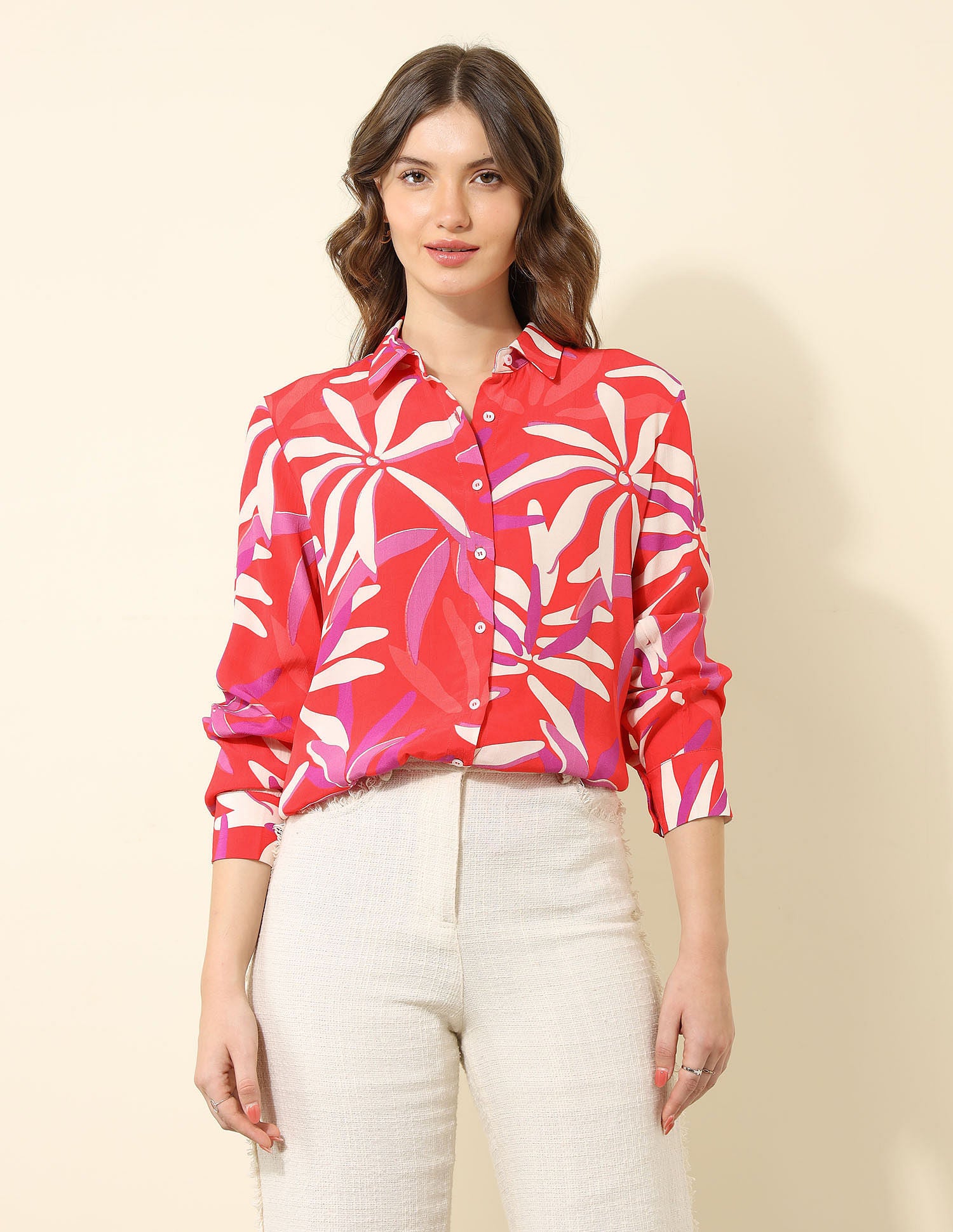 Floral Printed Regular Fit Shirt Multi-colour - U.S. Polo Assn. India | Large