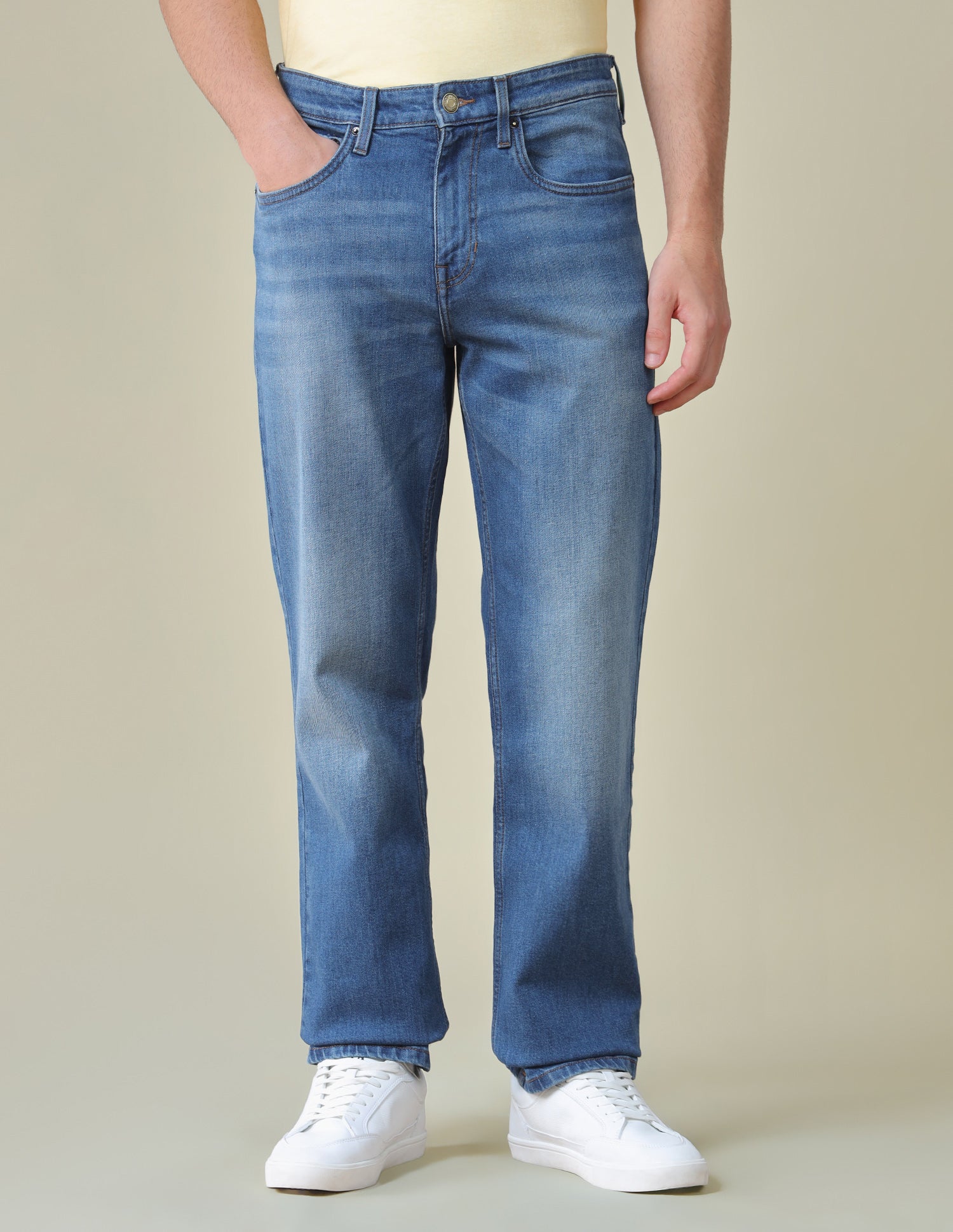 Shawn Relaxed Fit Blue Jeans Mid Blue - U.S. Polo Assn. India | Large
