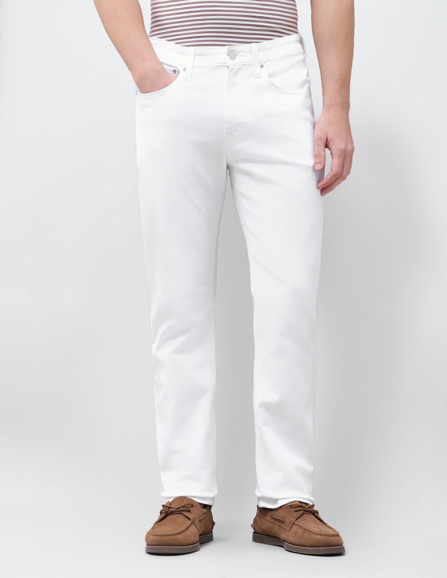 Solid Slim Straight Fit Jeans White - U.S. Polo Assn. India | Large