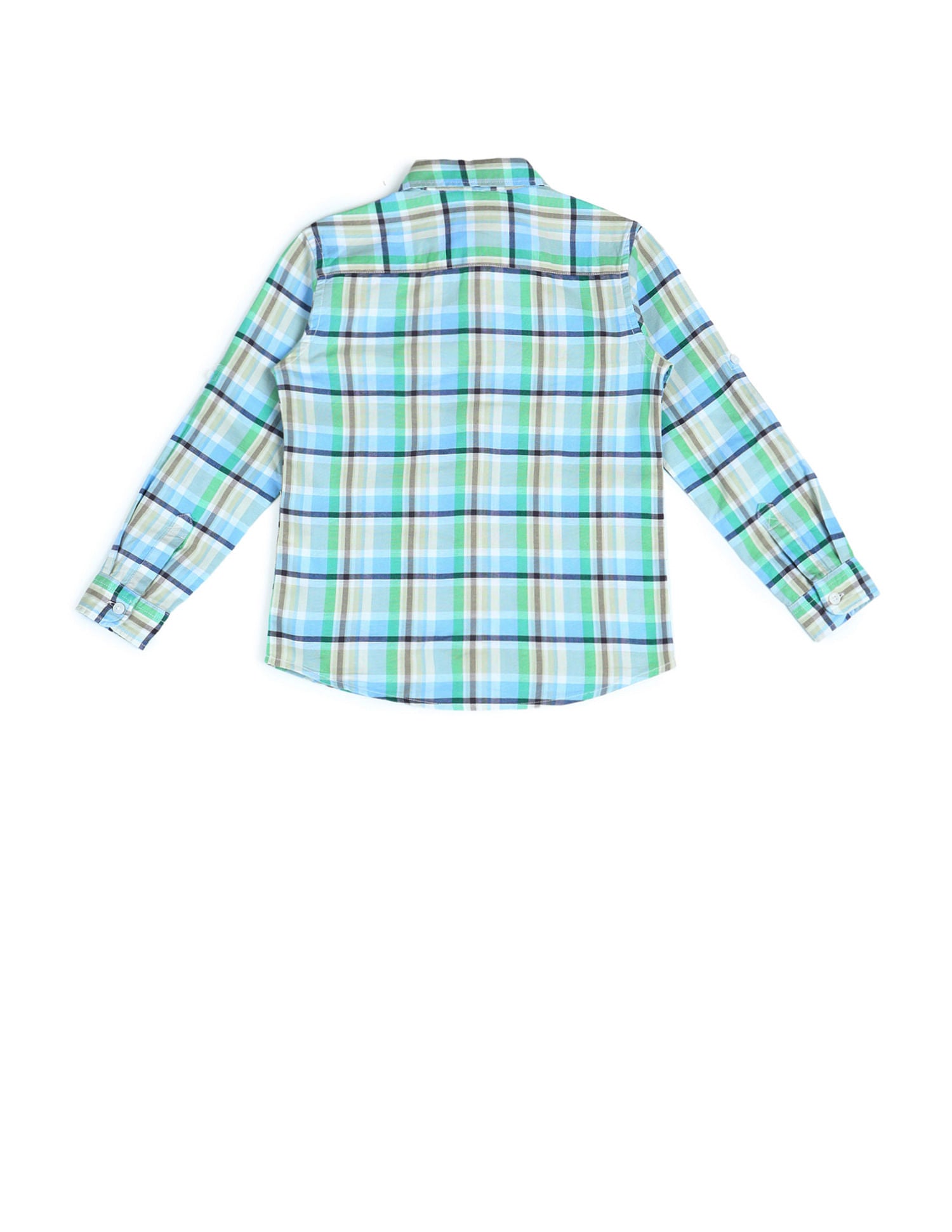 Dobby Regular Fit Checked Shirt Light Blue - U.S. POLO ASSN. | Large
